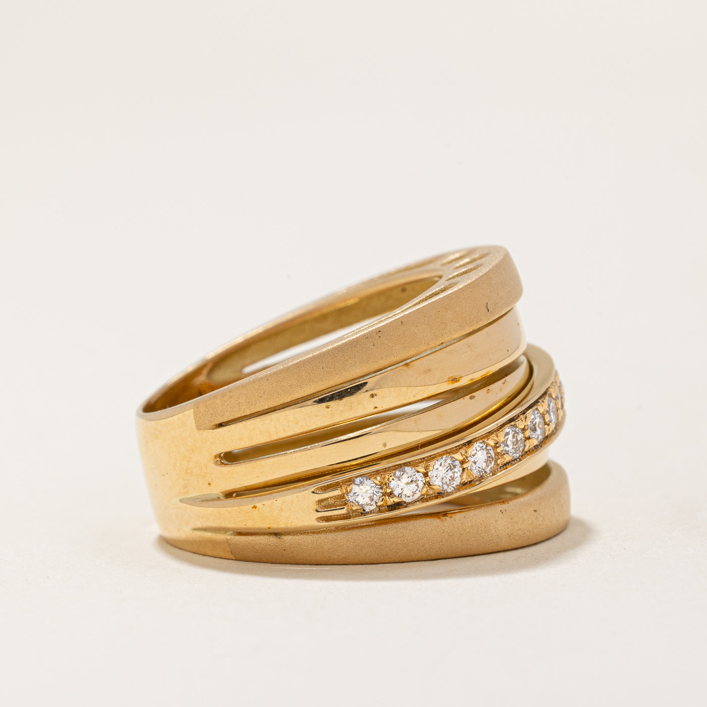 Italian Diamond Cocktail Ring | 0.50ctw | SZ 7.75 |
