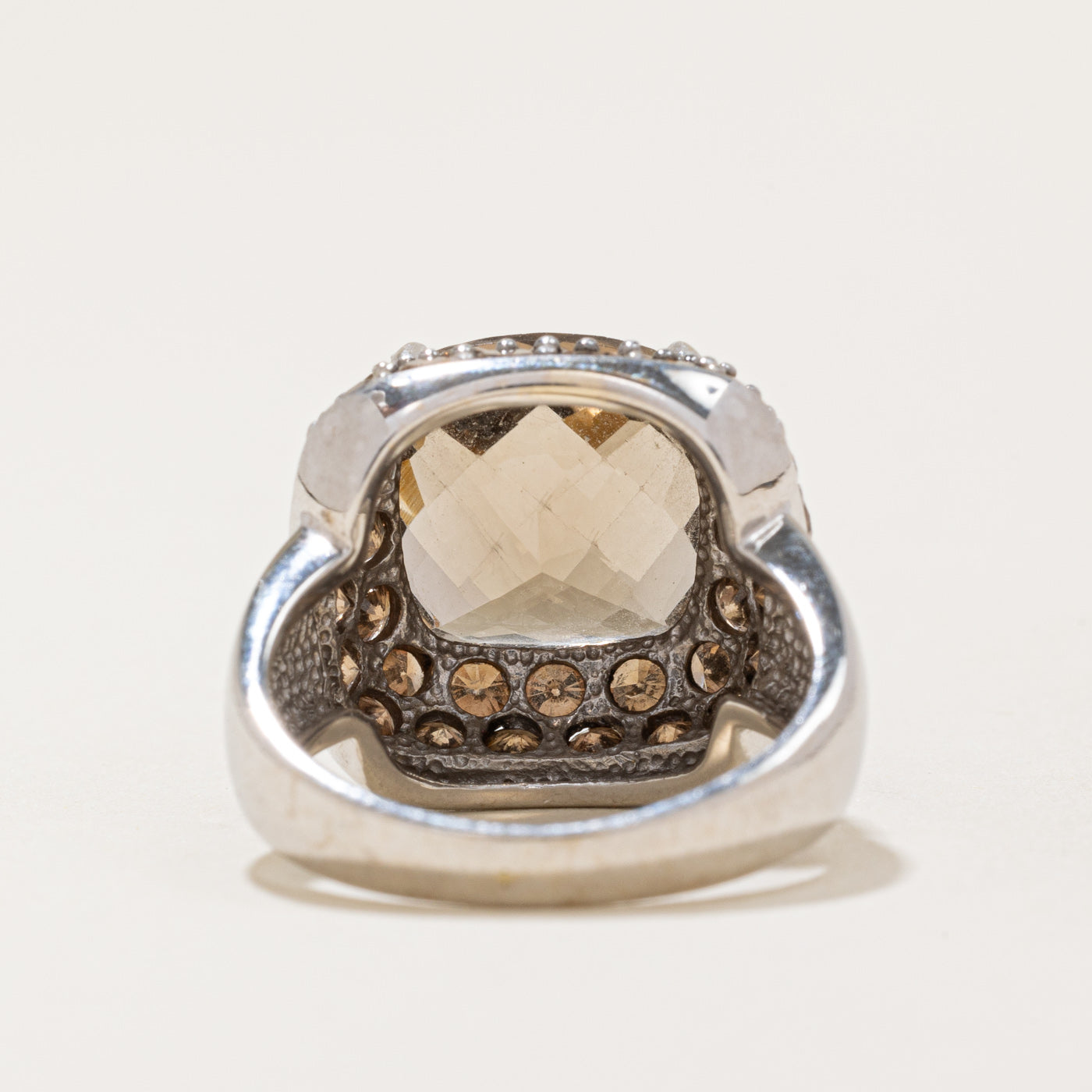 Smoky Quartz & Brown Diamond Cocktail Ring | 4.80ct, 1.98ctw | SZ 6.25 |