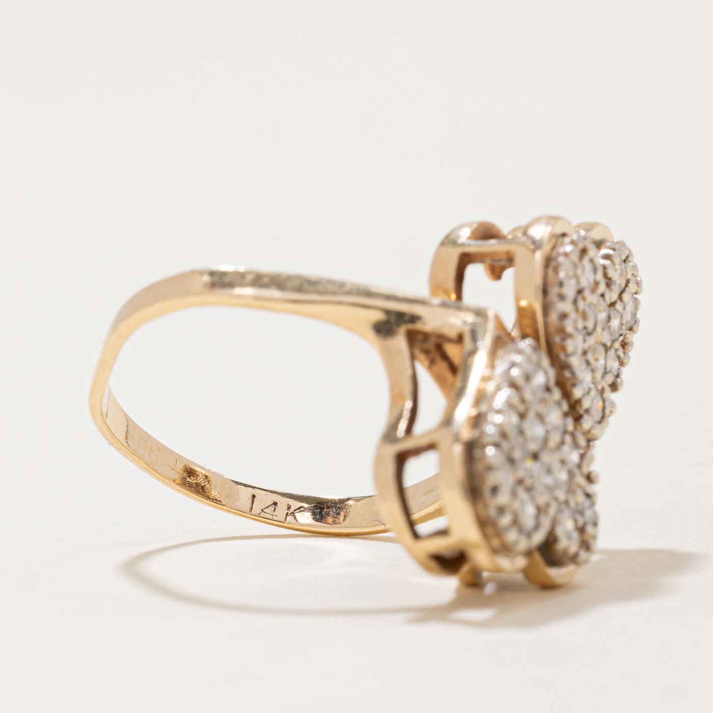 Diamond Twin Heart Ring | 0.40ctw | SZ 5.75 |