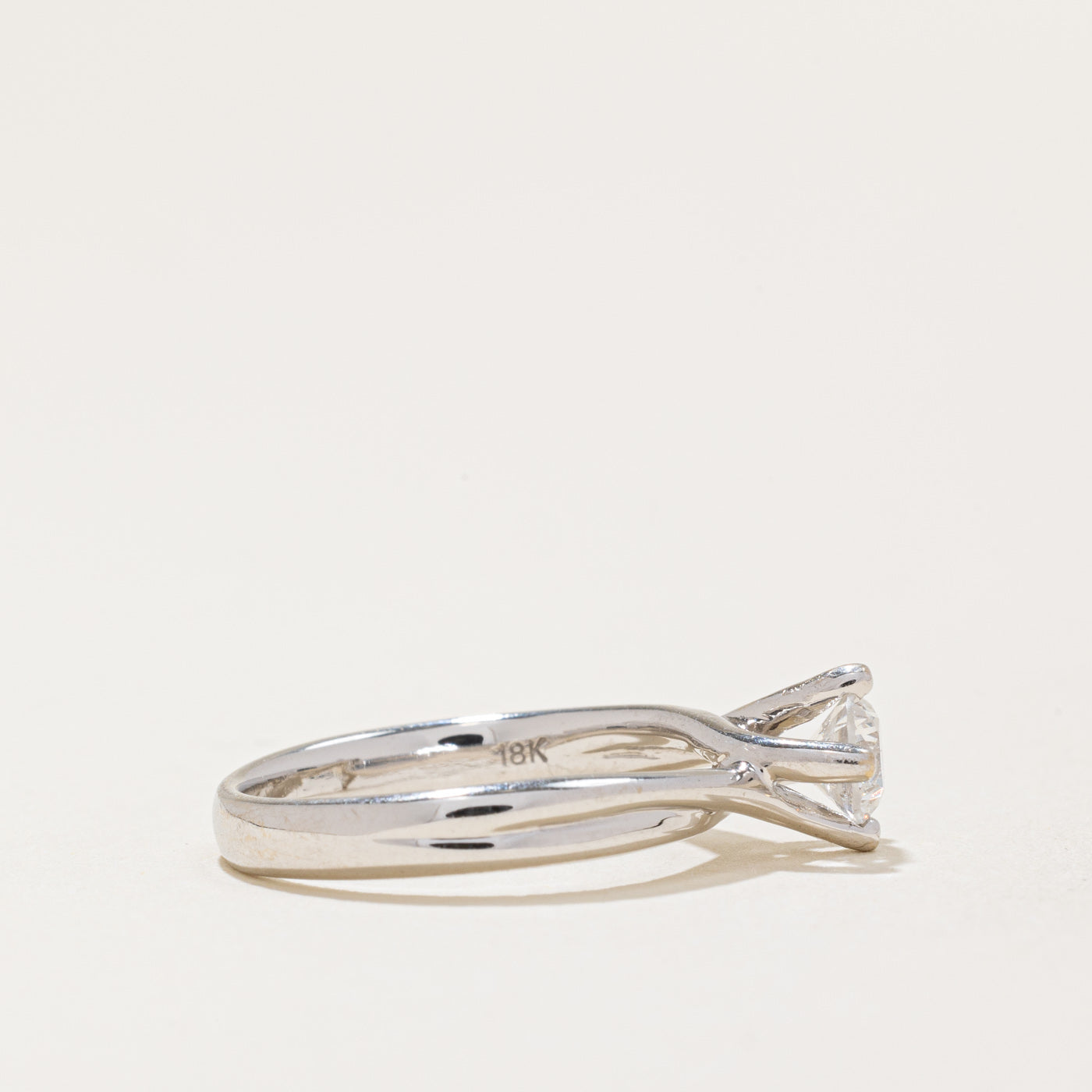 Bague de fiançailles solitaire en diamant | 0,36 ct | Taille 4,25 |