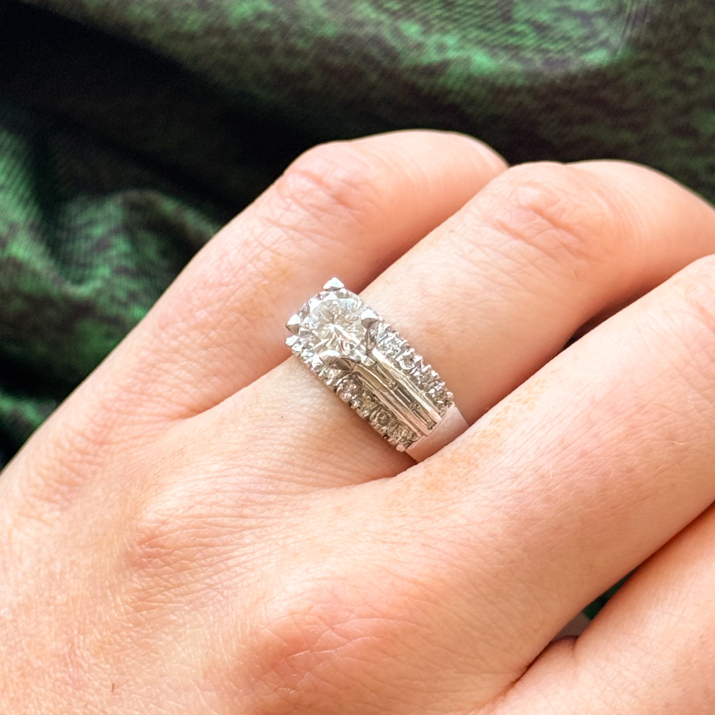 High Set Diamond Engagement Ring | 1.24ctw VS1 G | SZ 7 |
