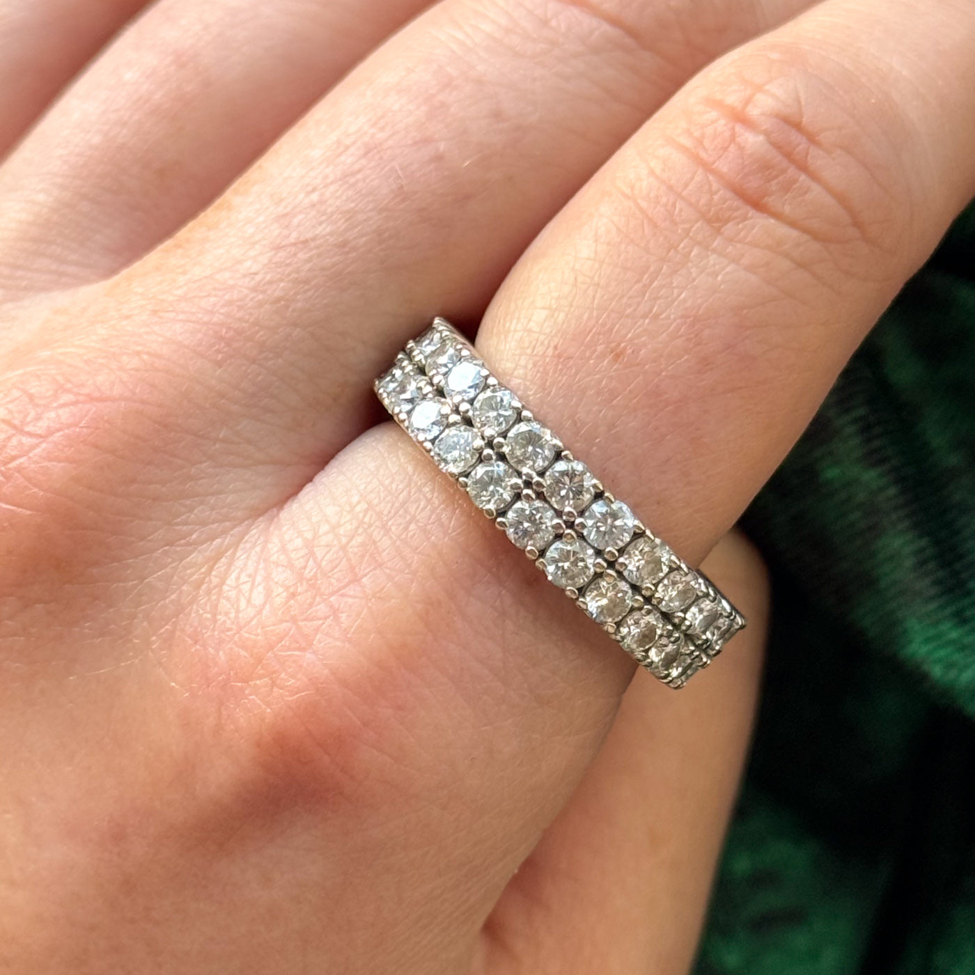 Double Row Diamond Eternity Band | 4.5ctw | SZ 10.25 |