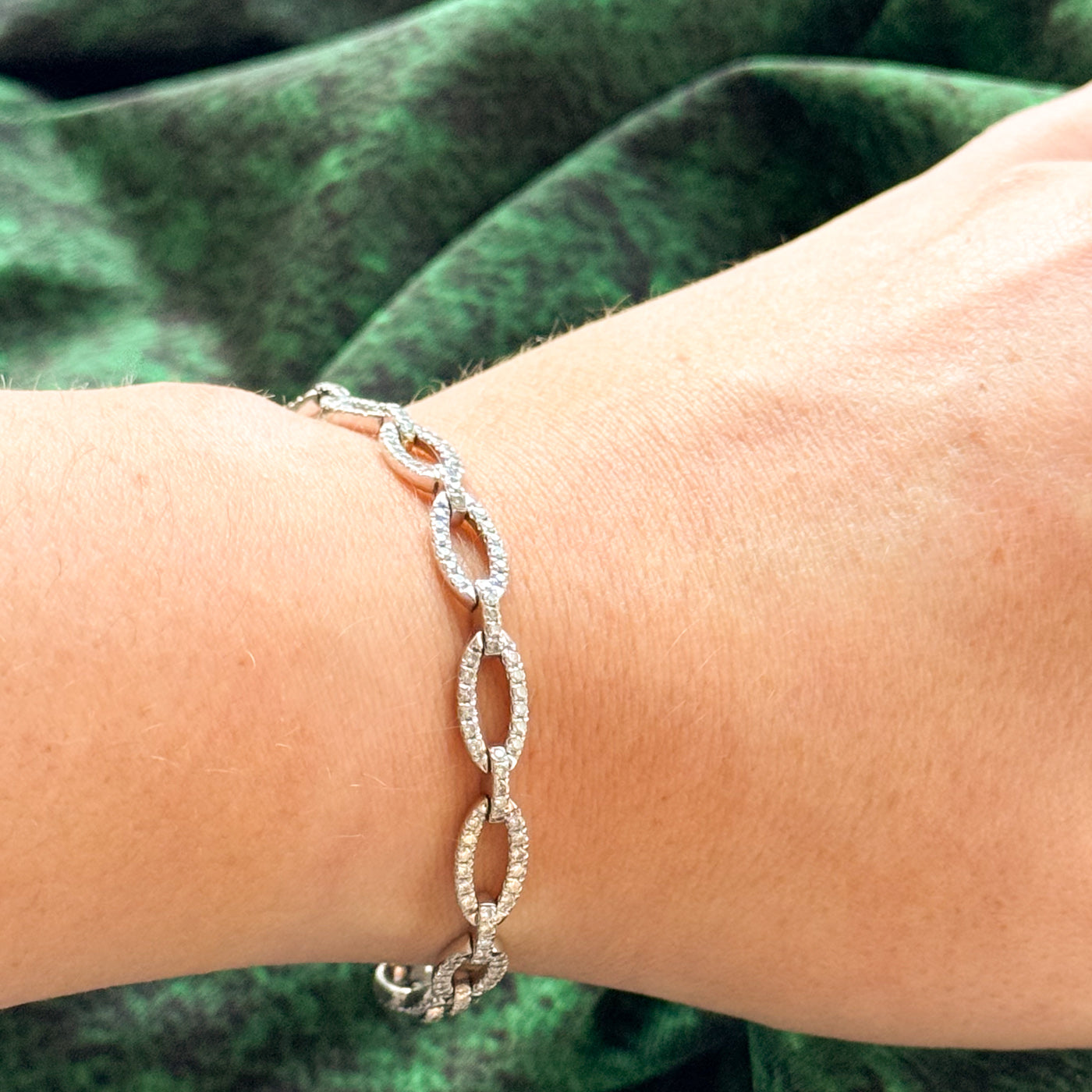 Diamond Oval Link Bracelet | 2.04ctw | 6.5" |