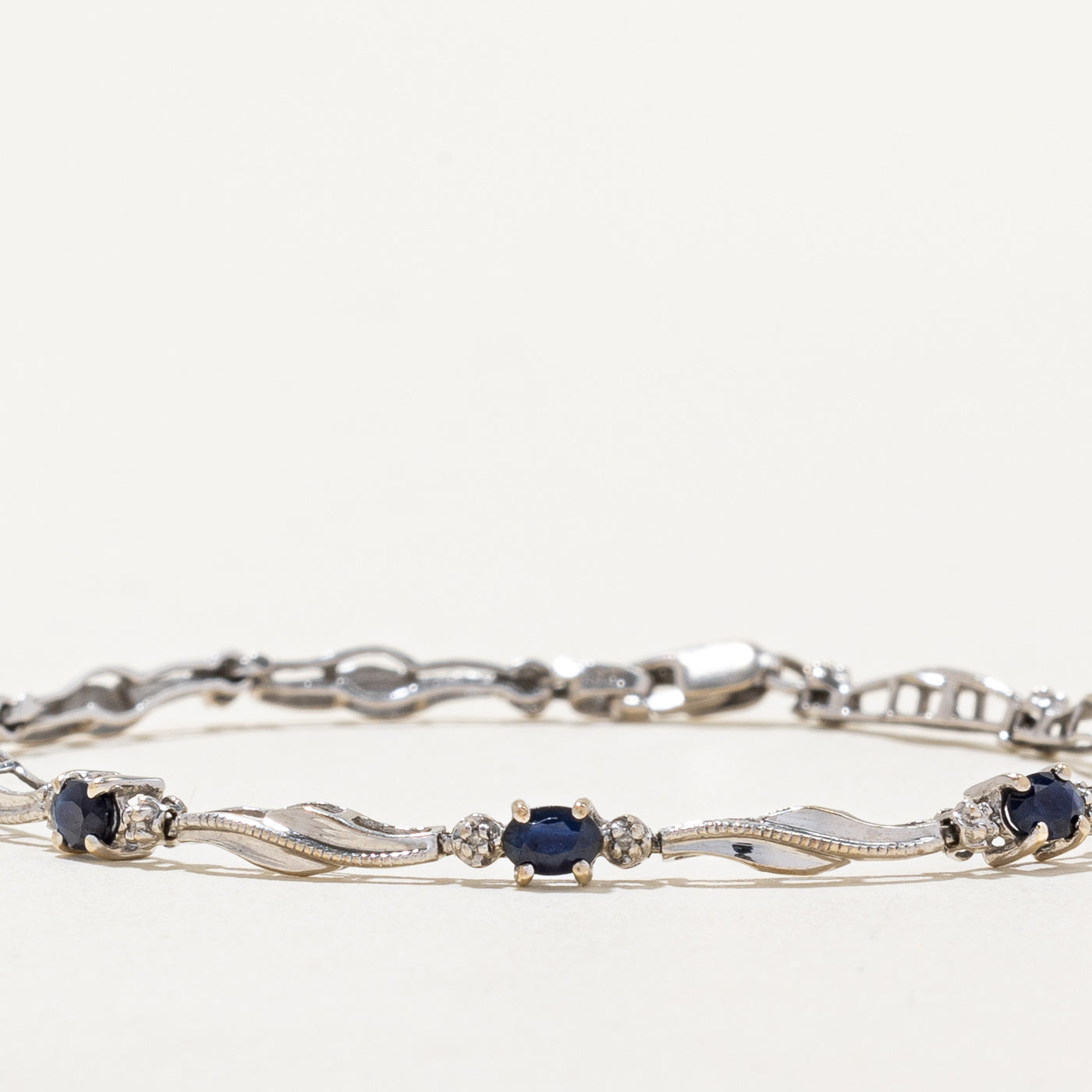 Sapphire & Diamond Bracelet | 1.00ctw, 0.02ctw | 7" |