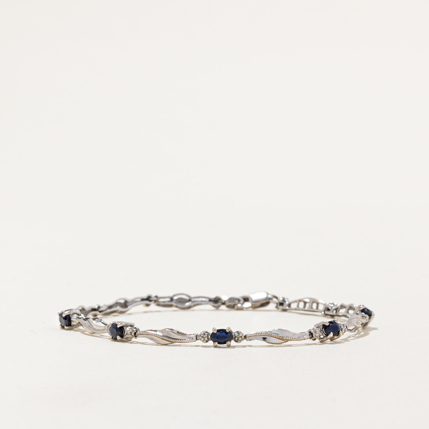 Sapphire & Diamond Bracelet | 1.00ctw, 0.02ctw | 7" |