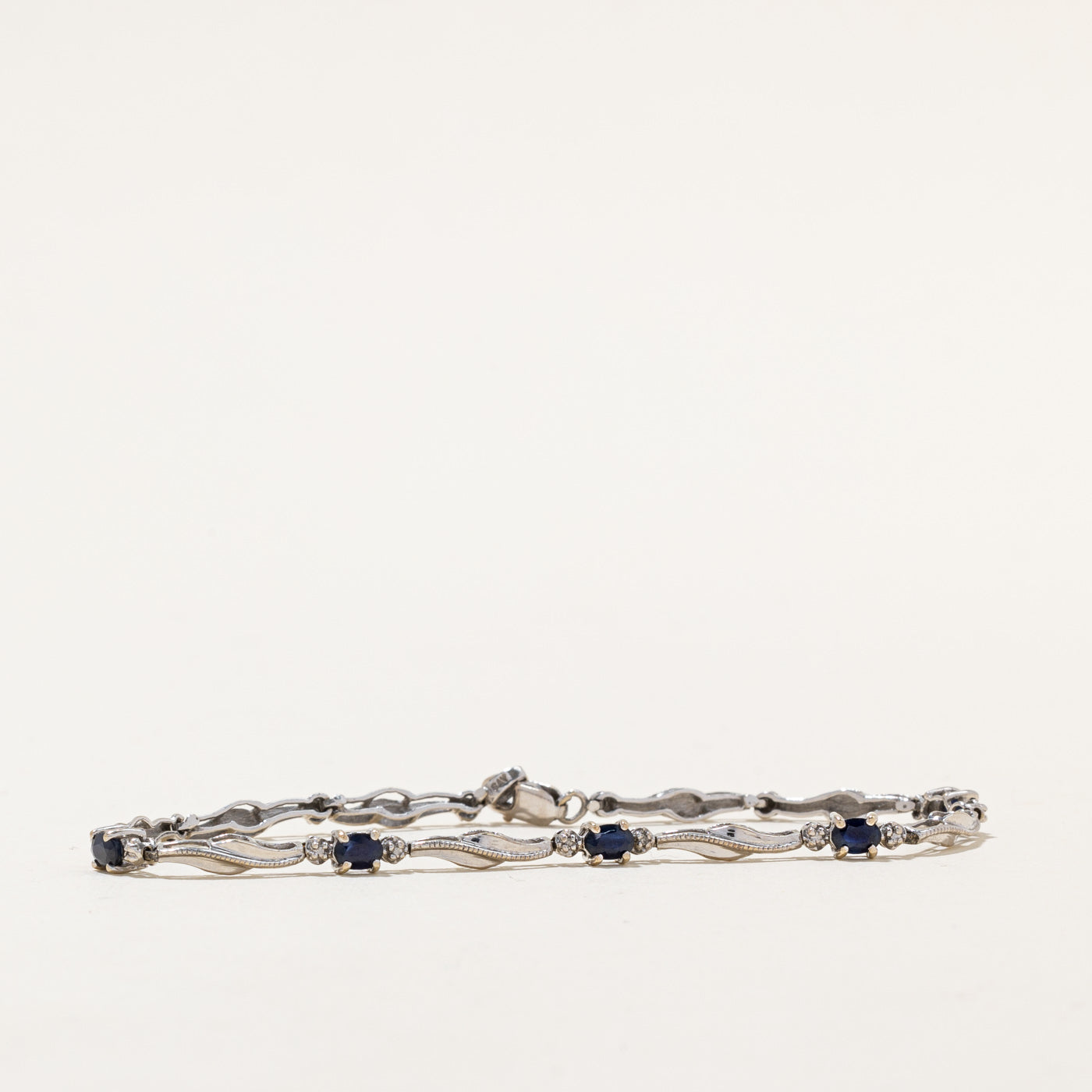 Sapphire & Diamond Bracelet | 1.00ctw, 0.02ctw | 7" |