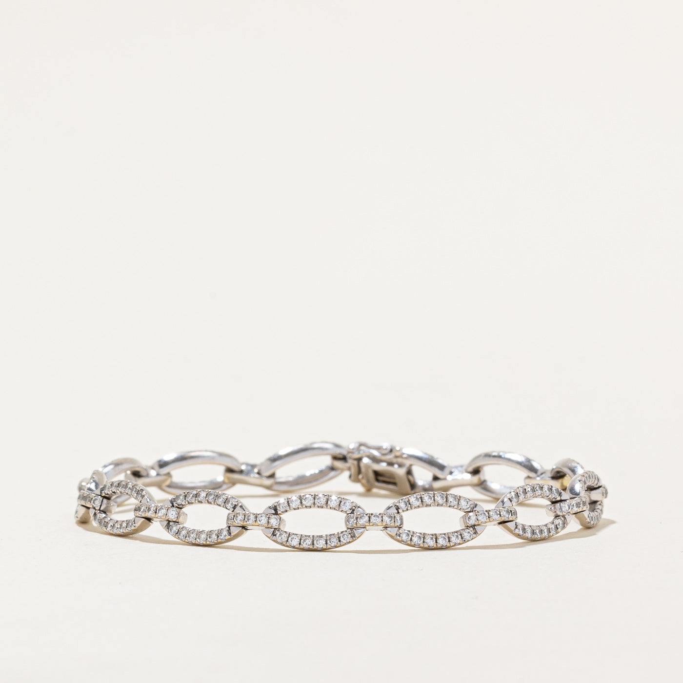 Diamond Oval Link Bracelet | 2.04ctw | 6.5" |