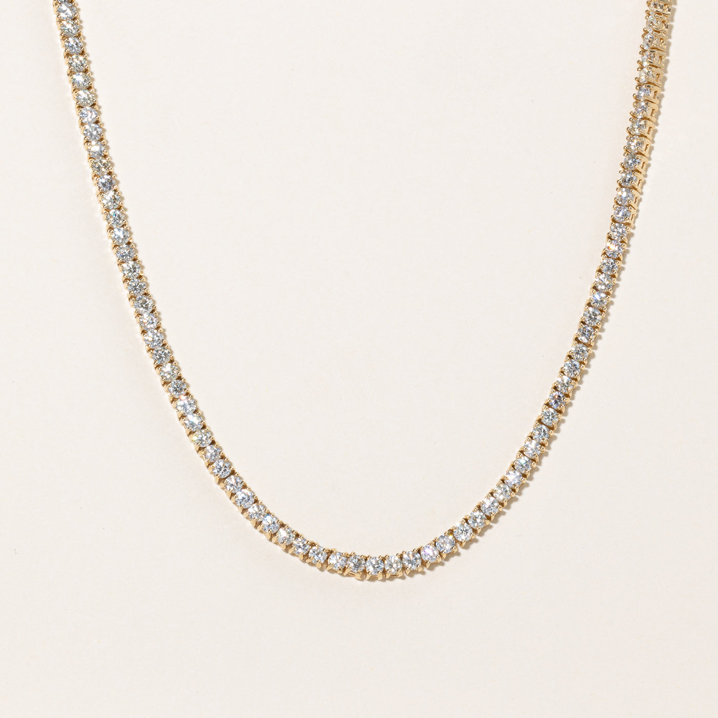 21ctw+ Natural Diamond Tennis Necklace | 21.90ctw SI1/SI2 F/H | 20" |