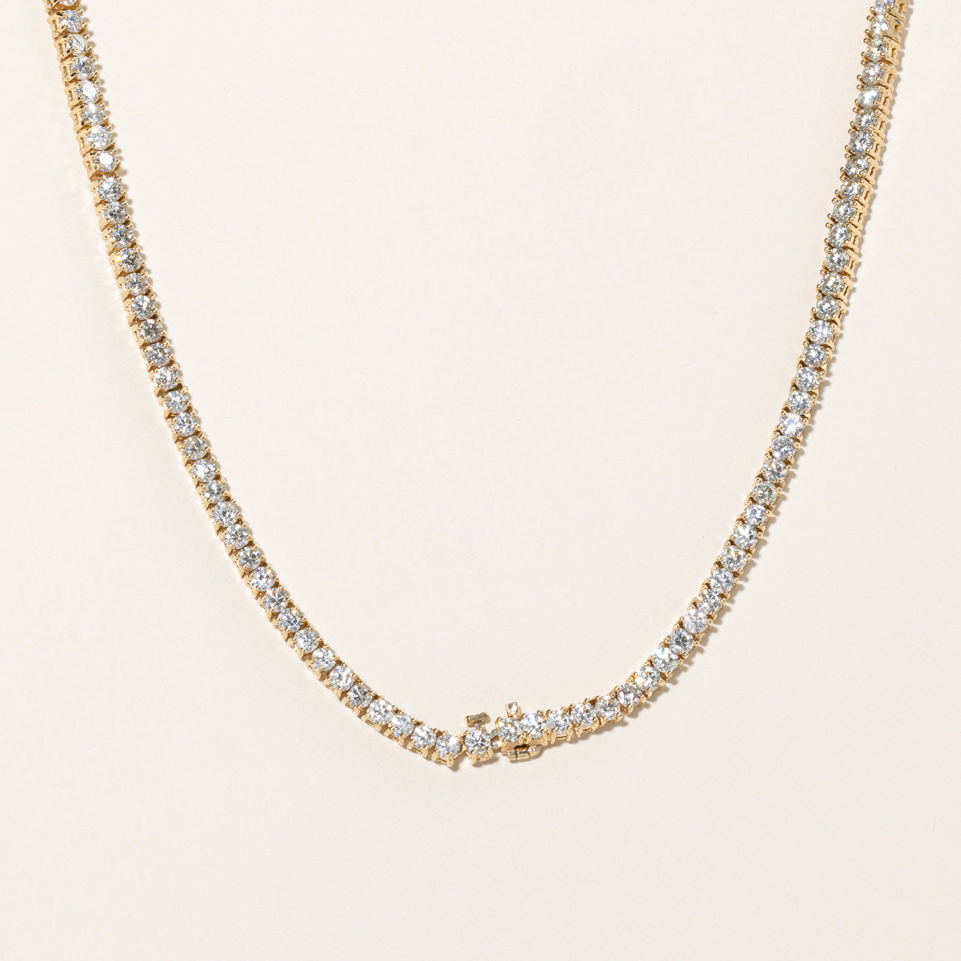 21ctw+ Natural Diamond Tennis Necklace | 21.90ctw SI1/SI2 F/H | 20" |