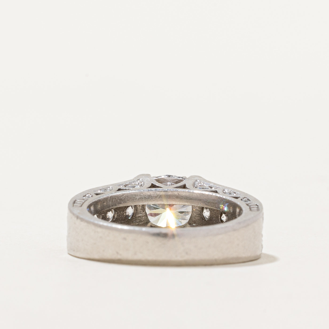 Diamond Platinum Engagement Ring | 1.95ctw VVS2 F | SZ 4.75 |