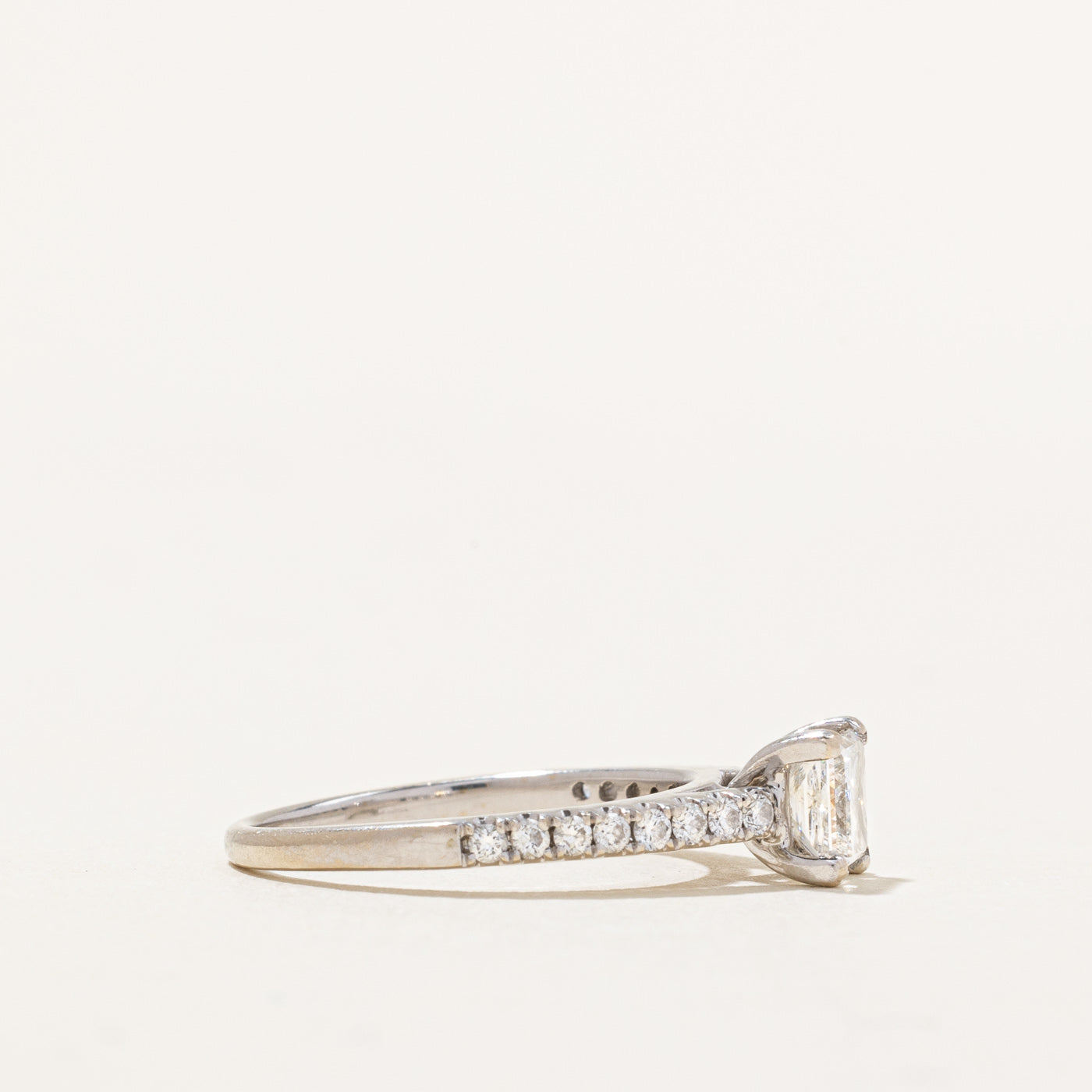 Bague de fiançailles en diamant taille princesse certifiée GIA | 0,92 ct SI1 H | Taille 5,5 |