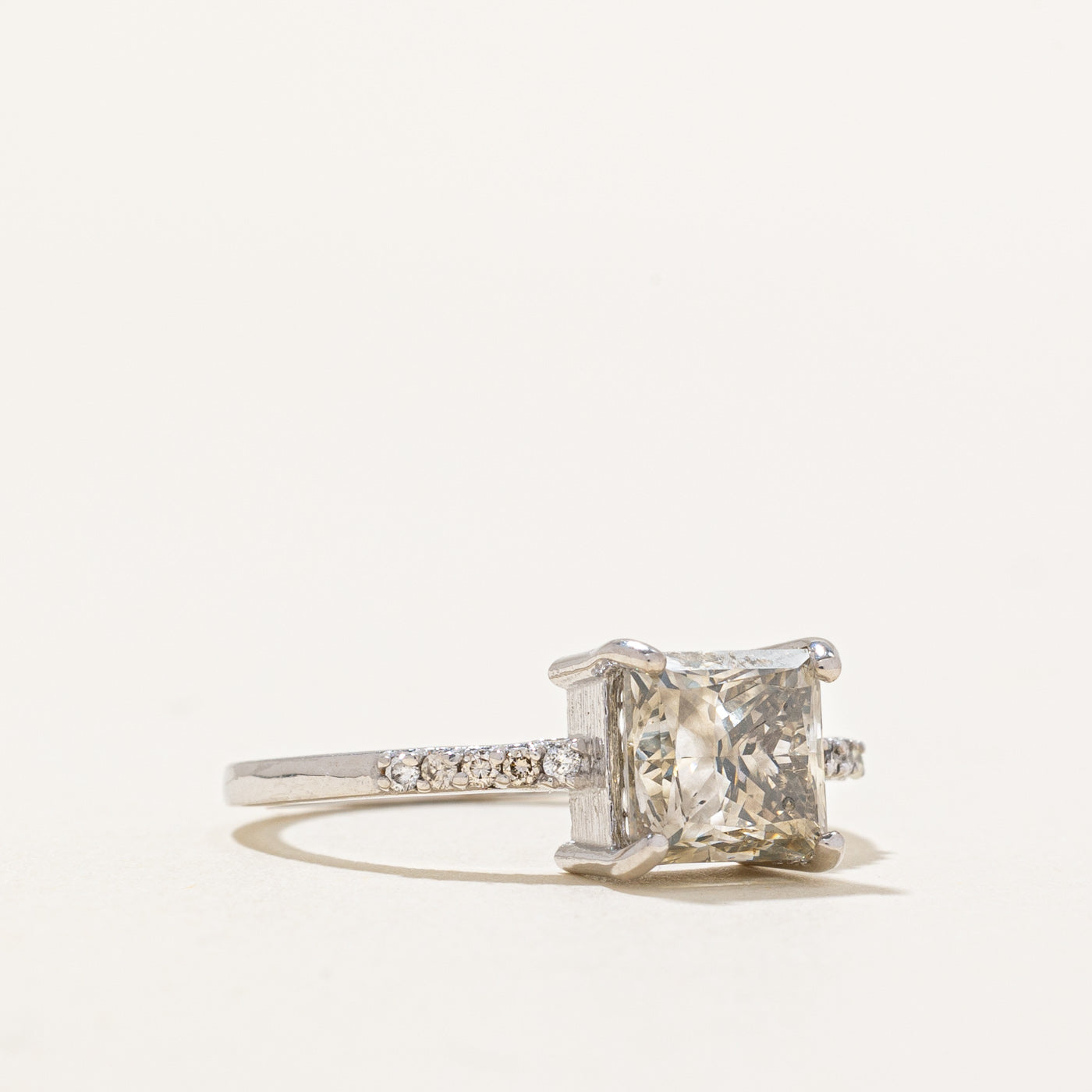 Champagne Diamond Princess Cut Ring | 2.07ctw | SZ 6.5 |