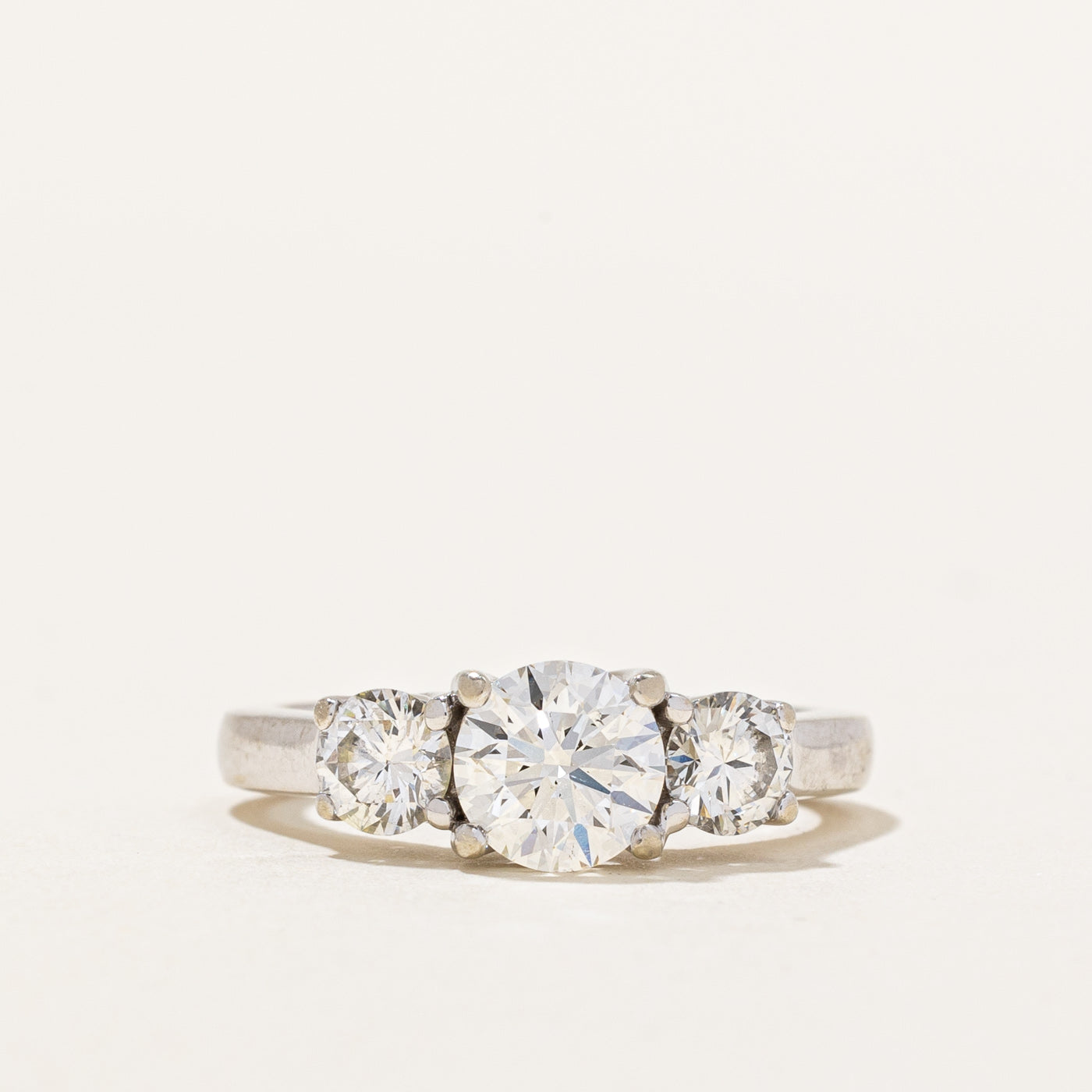 Three Stone Diamond Engagement Ring | 1.61ctw SI1 F/G | SZ 6 |