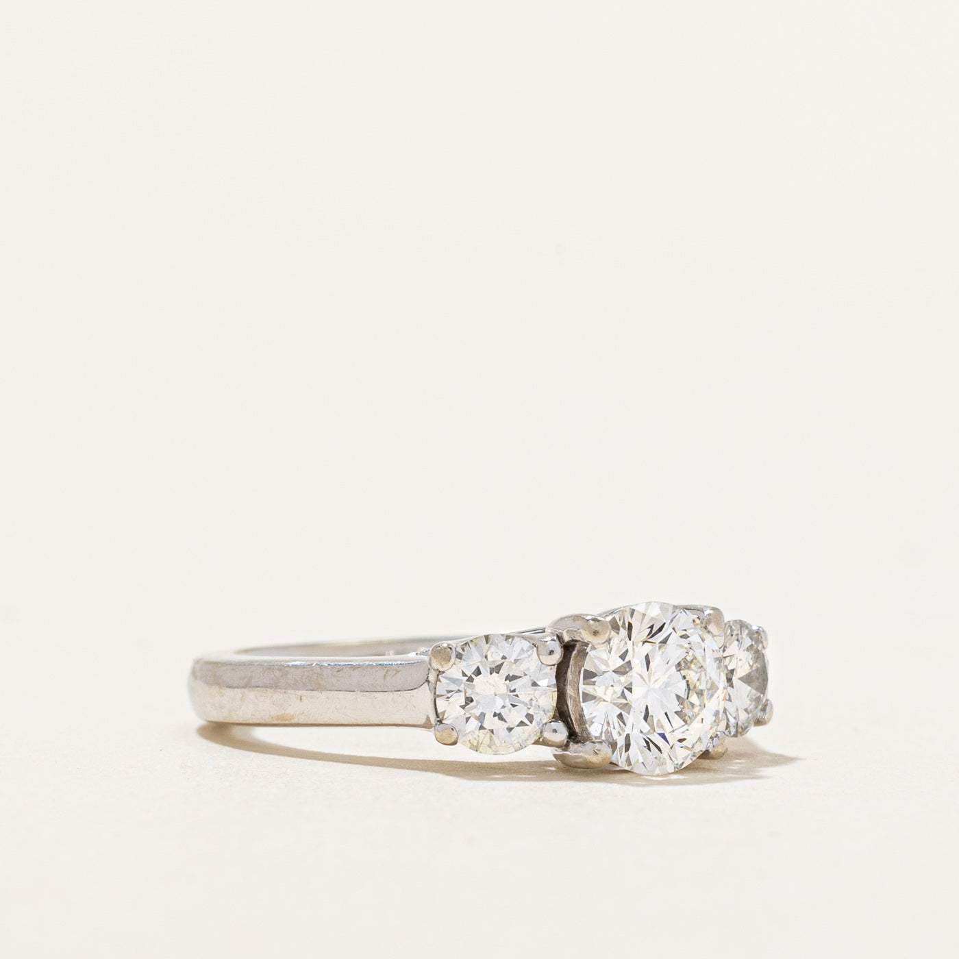 Three Stone Diamond Engagement Ring | 1.61ctw SI1 F/G | SZ 6 |