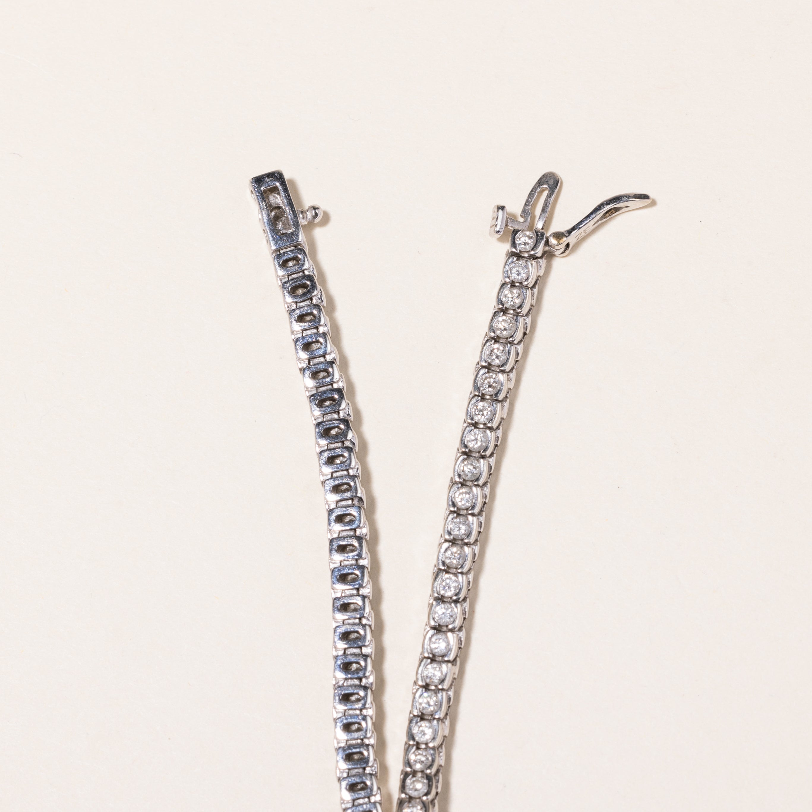14K White Gold Tennis Bracelet | 1.78ctw I1 G/H | 7" |