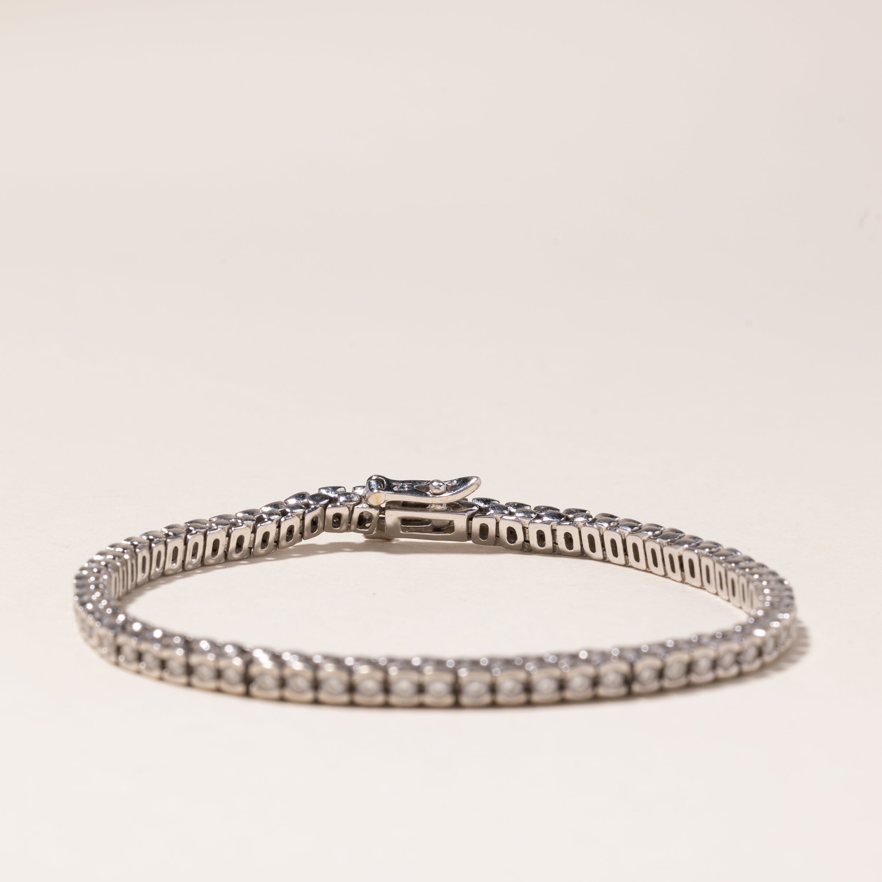 14K White Gold Tennis Bracelet | 1.78ctw I1 G/H | 7" |
