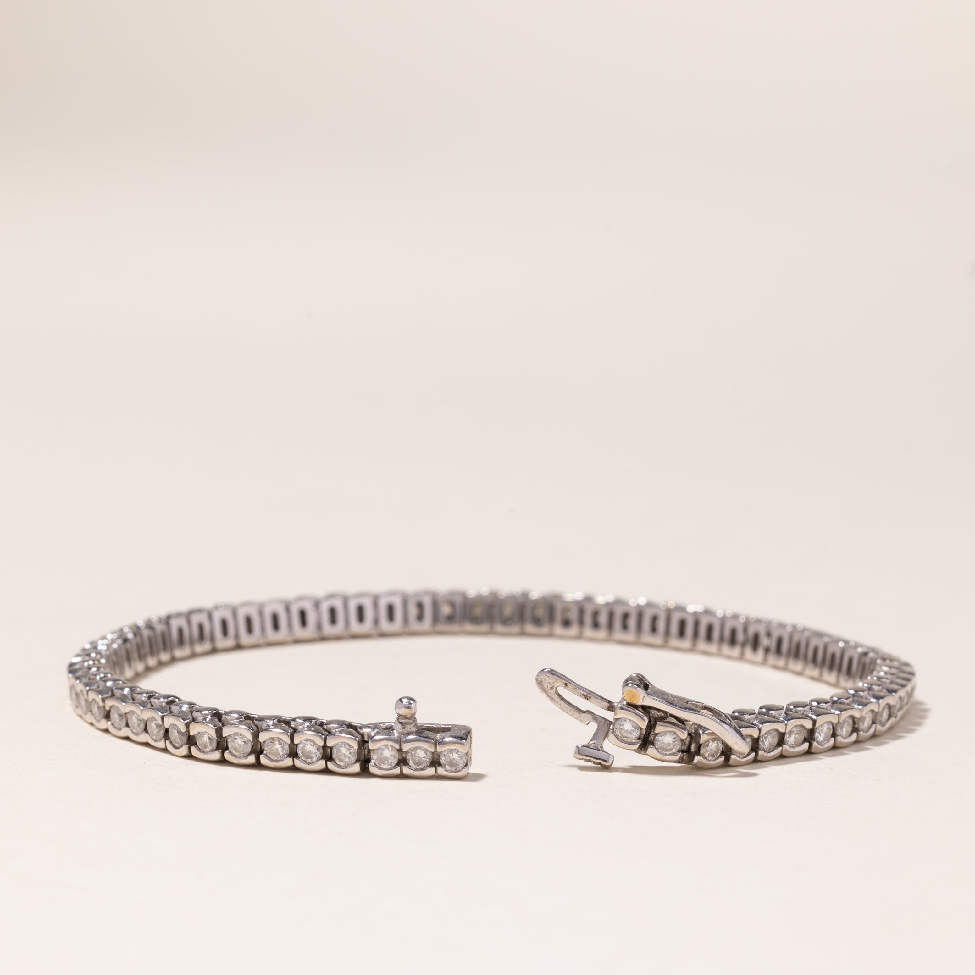 14K White Gold Tennis Bracelet | 1.78ctw I1 G/H | 7" |
