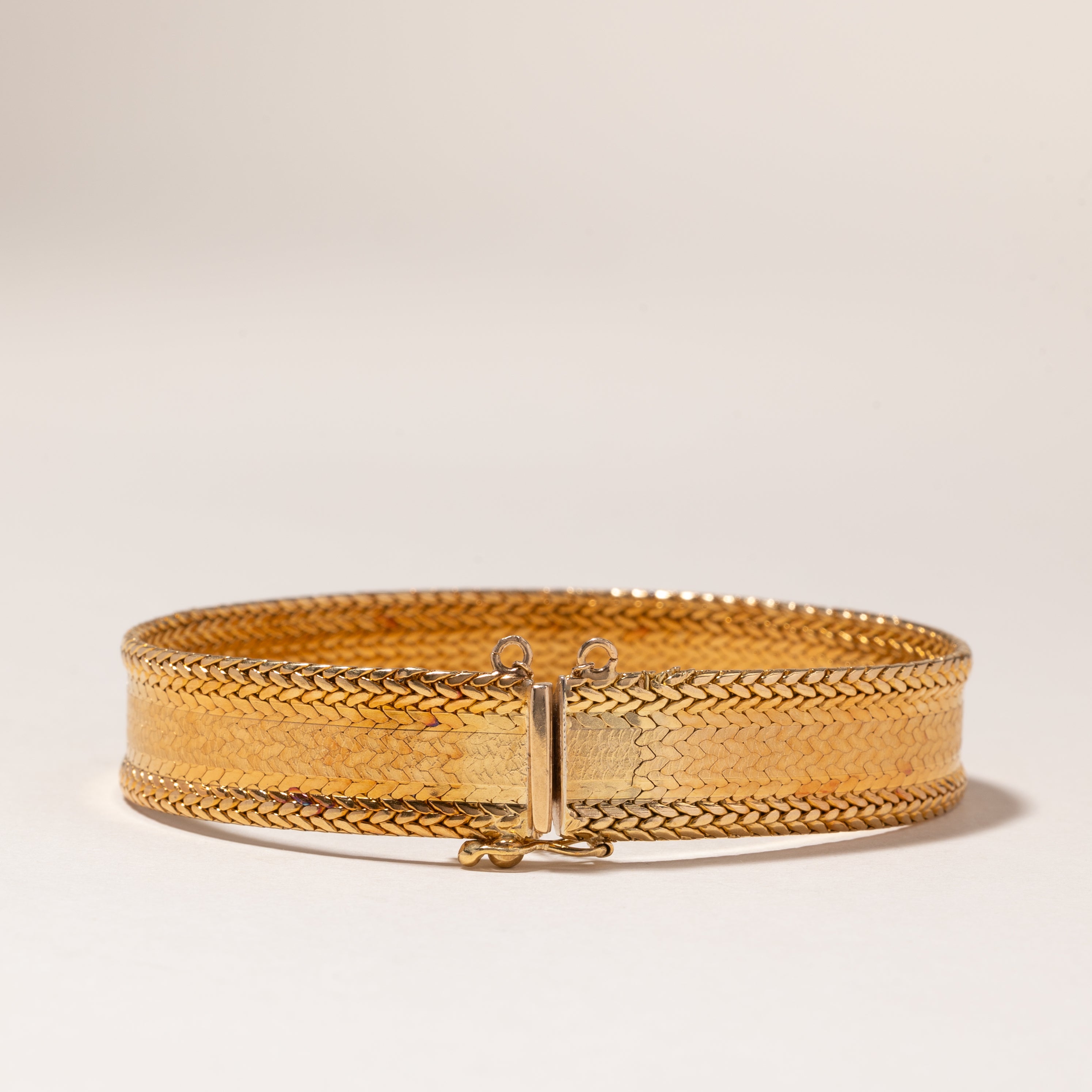 Vintage Italian 18K Yellow Gold Bracelet | 7" |