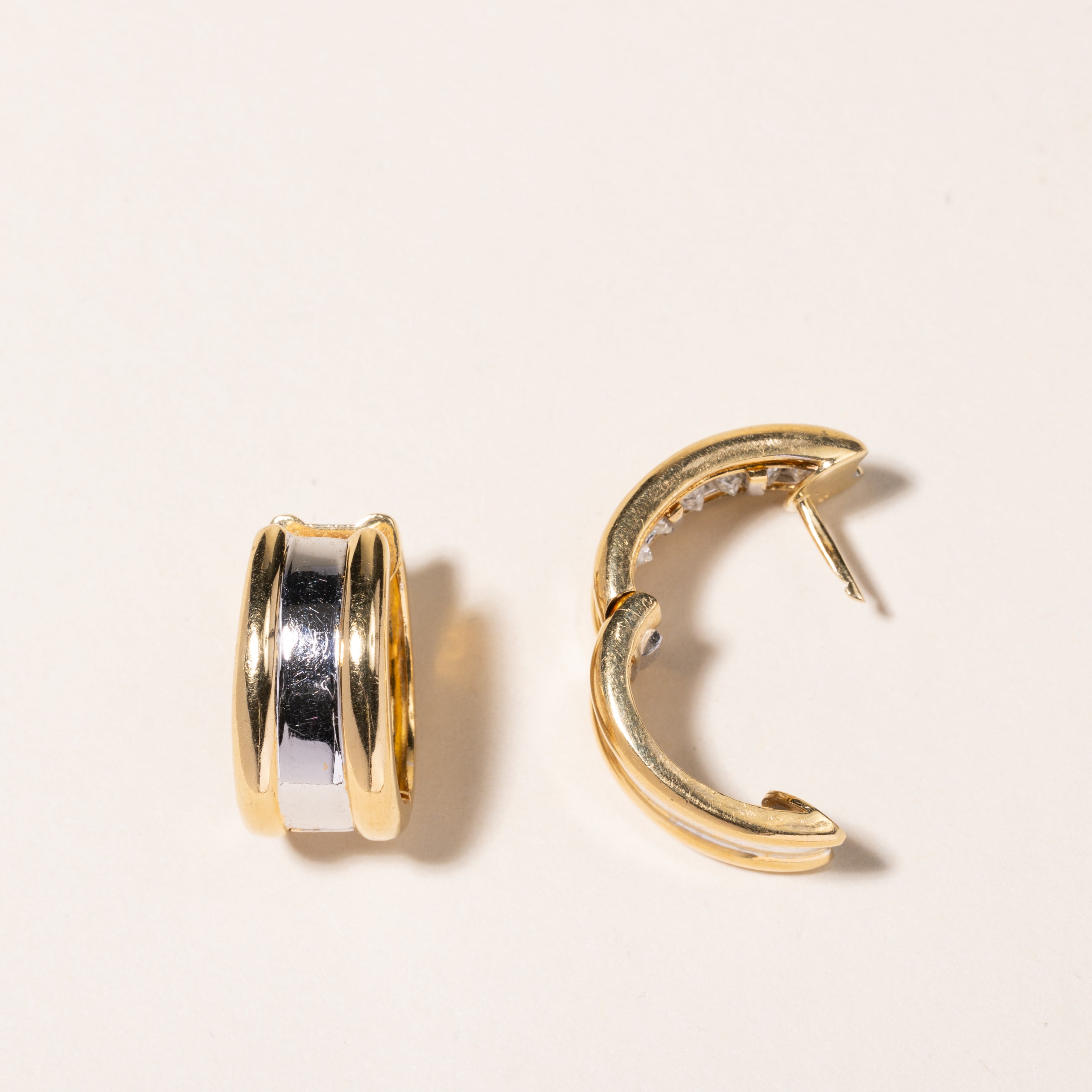 18K Yellow Gold Diamond Hoop Earrings | 1.79ctw |