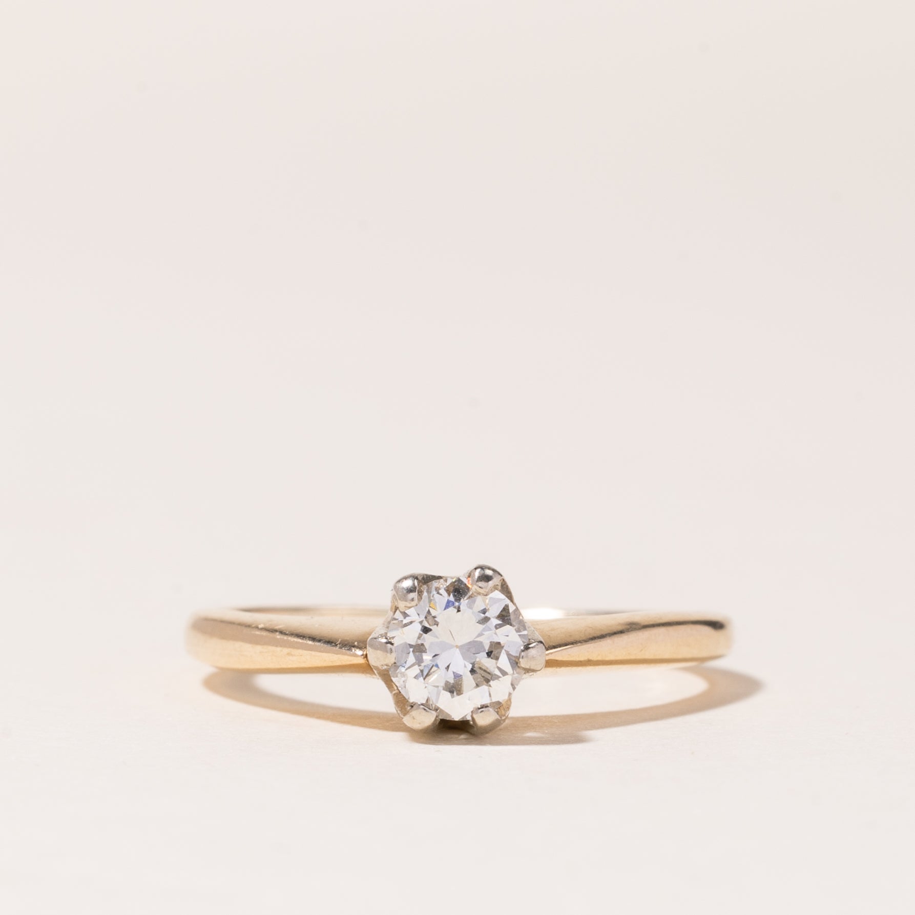 14K Yellow Gold Solitaire Diamond Ring | 0.50ct | SZ 7 |