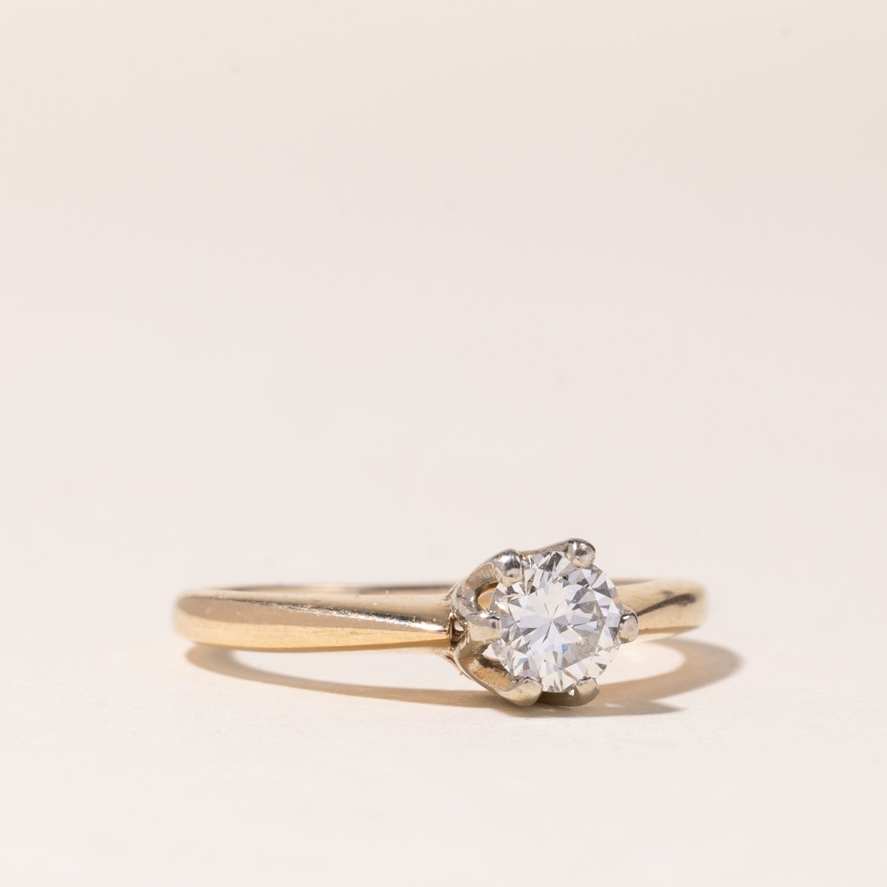 14K Yellow Gold Solitaire Diamond Ring | 0.50ct | SZ 7 |