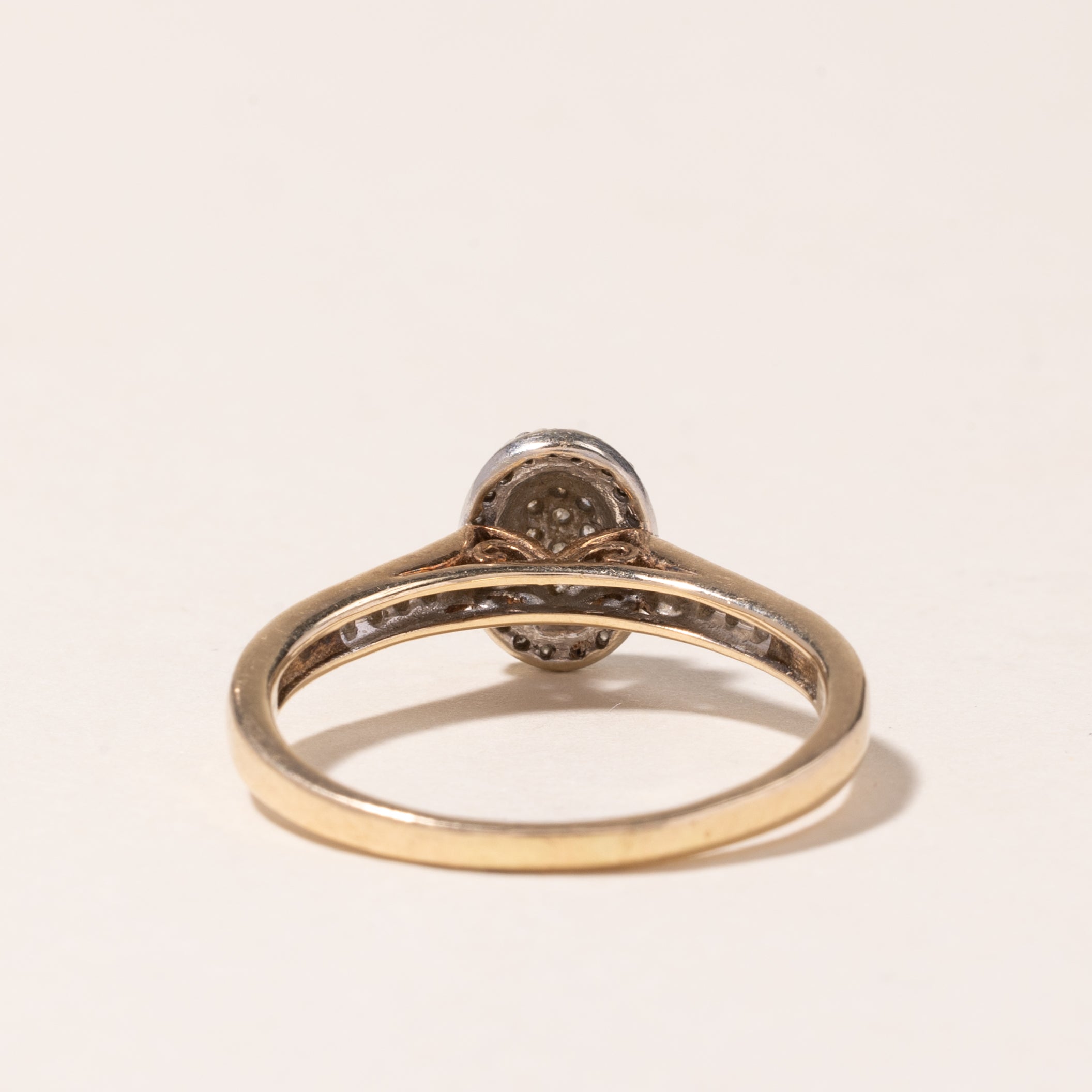 10K Yellow Gold Diamond Cluster Ring | 0.34ctw | SZ 9.25
