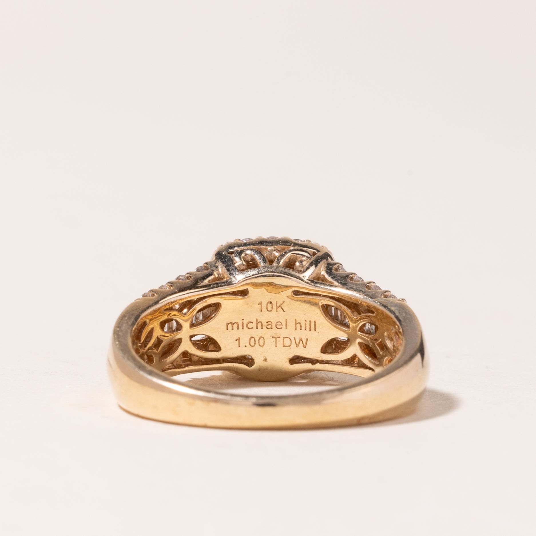 10K Yellow Gold Diamond Cluster Ring | 1.00ctw | SZ 7.25