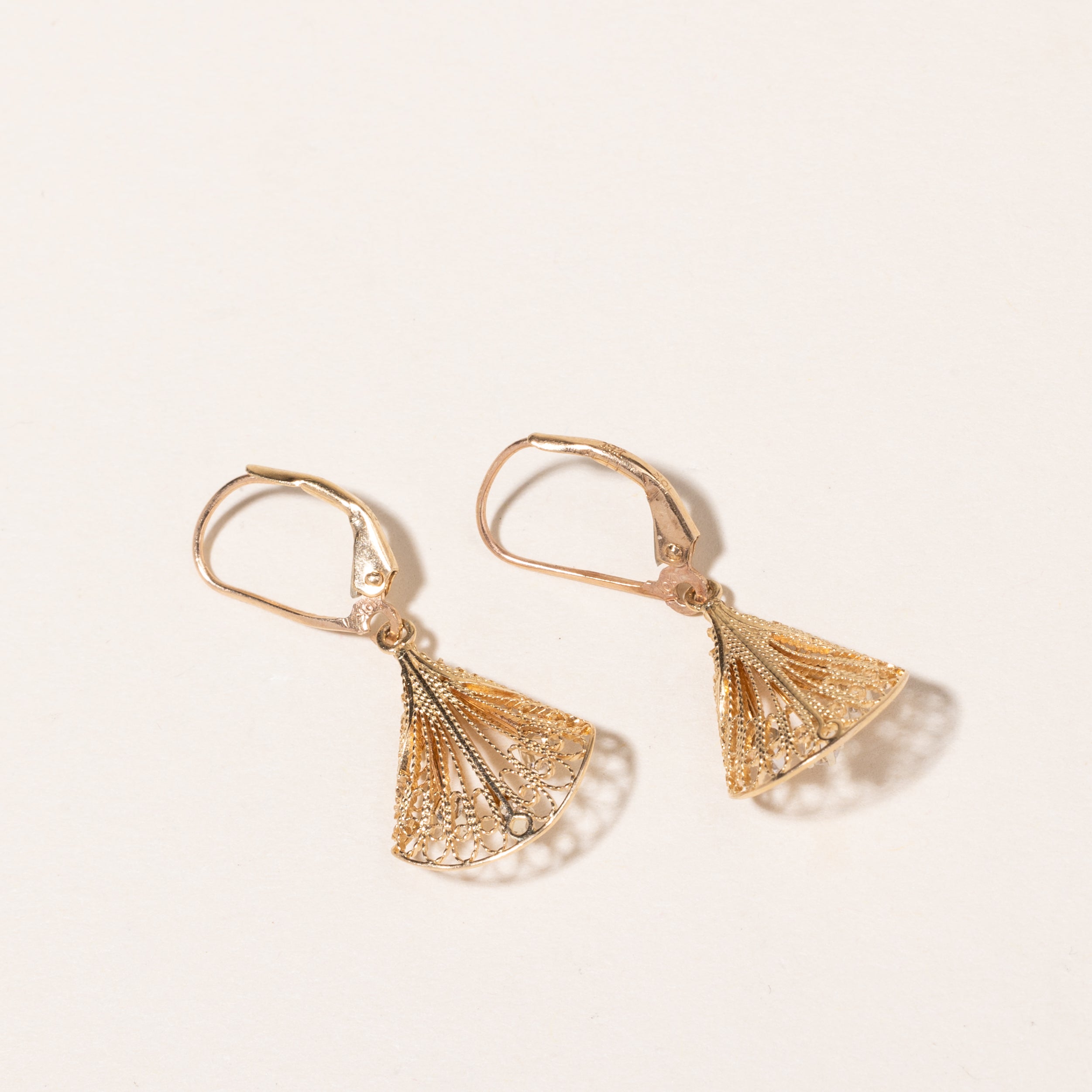 10K Yellow Gold Diamond Drop Earrings | 0.15ctw |