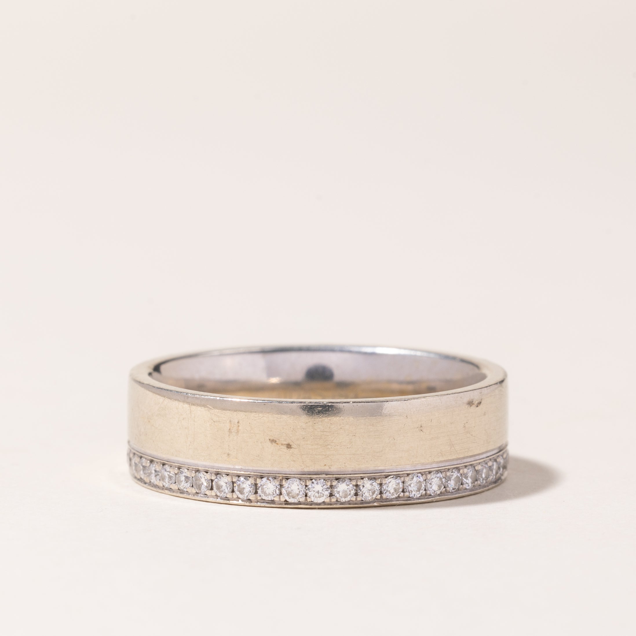 19K White Gold Diamond Eternity Band | 0.70ctw | SZ 10.25 |