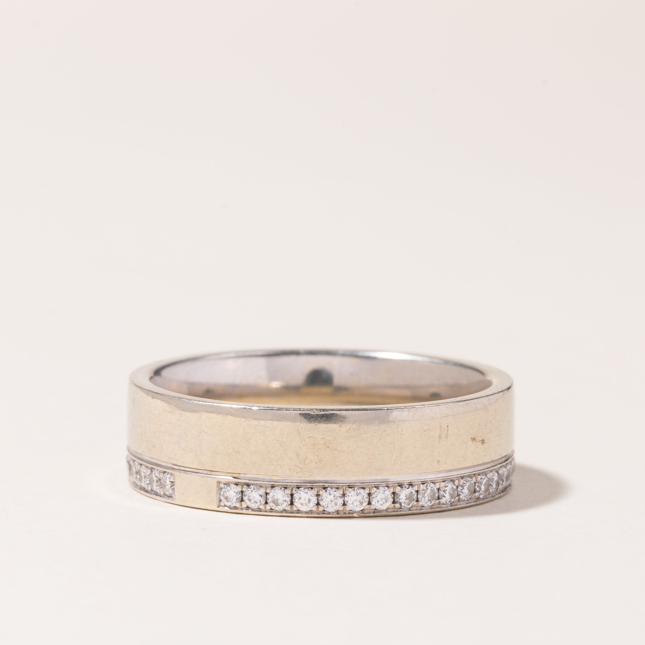 19K White Gold Diamond Eternity Band | 0.70ctw | SZ 10.25 |