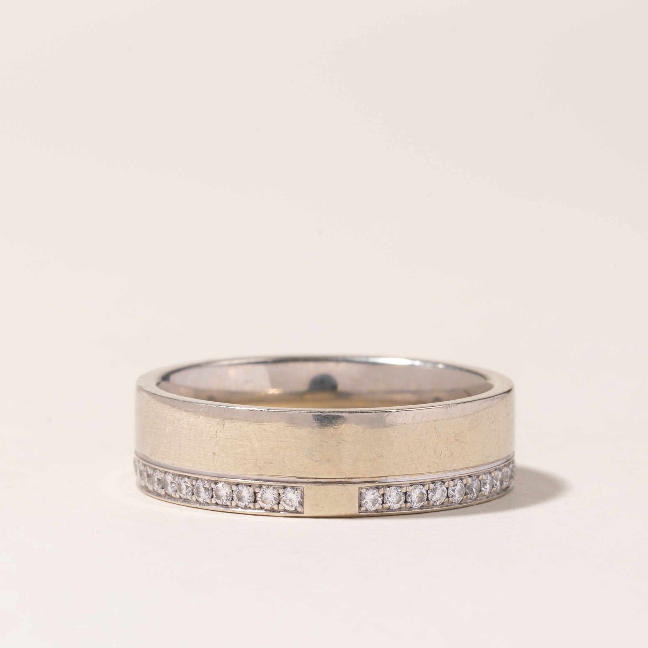 19K White Gold Diamond Eternity Band | 0.70ctw | SZ 10.25 |