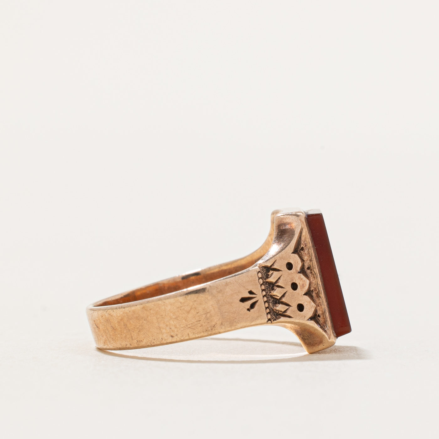 Engraved Carnelian Ring | 1.00ct | SZ 3.75 |