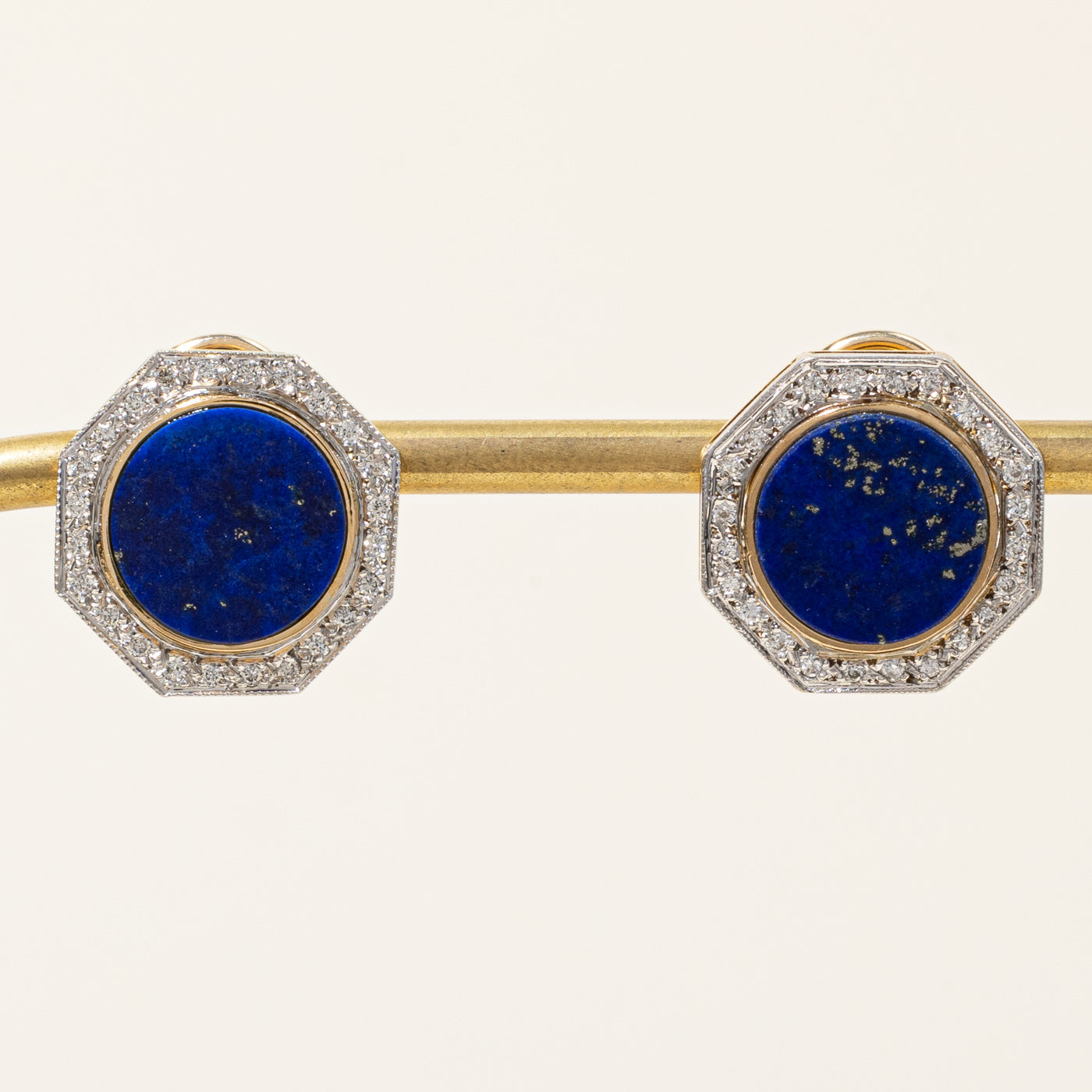 Lapis Lazuli & Diamond Earrings | 6.00ctw, 0.48ctw |
