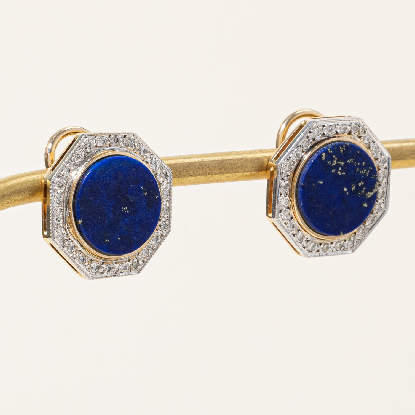 Lapis Lazuli & Diamond Earrings | 6.00ctw, 0.48ctw |