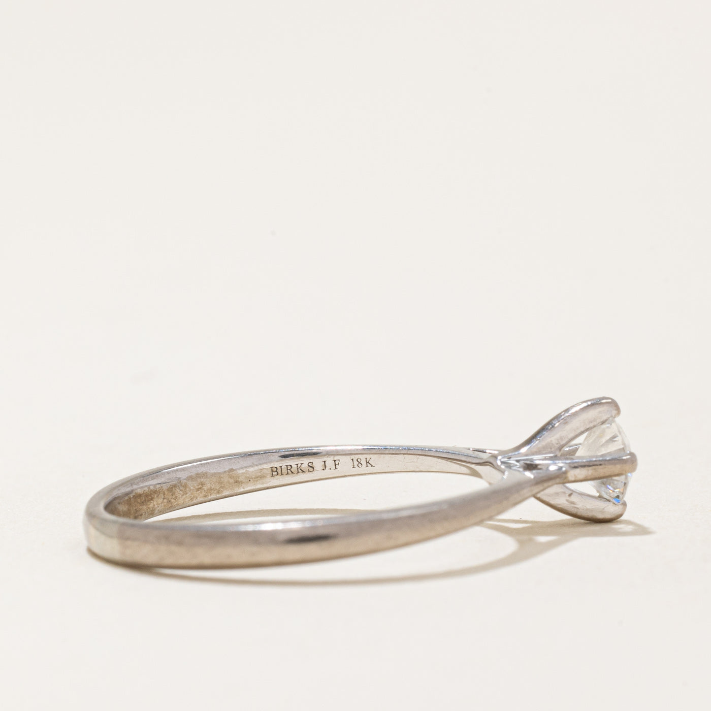 'Birks' Diamond Engagement Ring | 0.30ct VS1 F | SZ 7.75 |