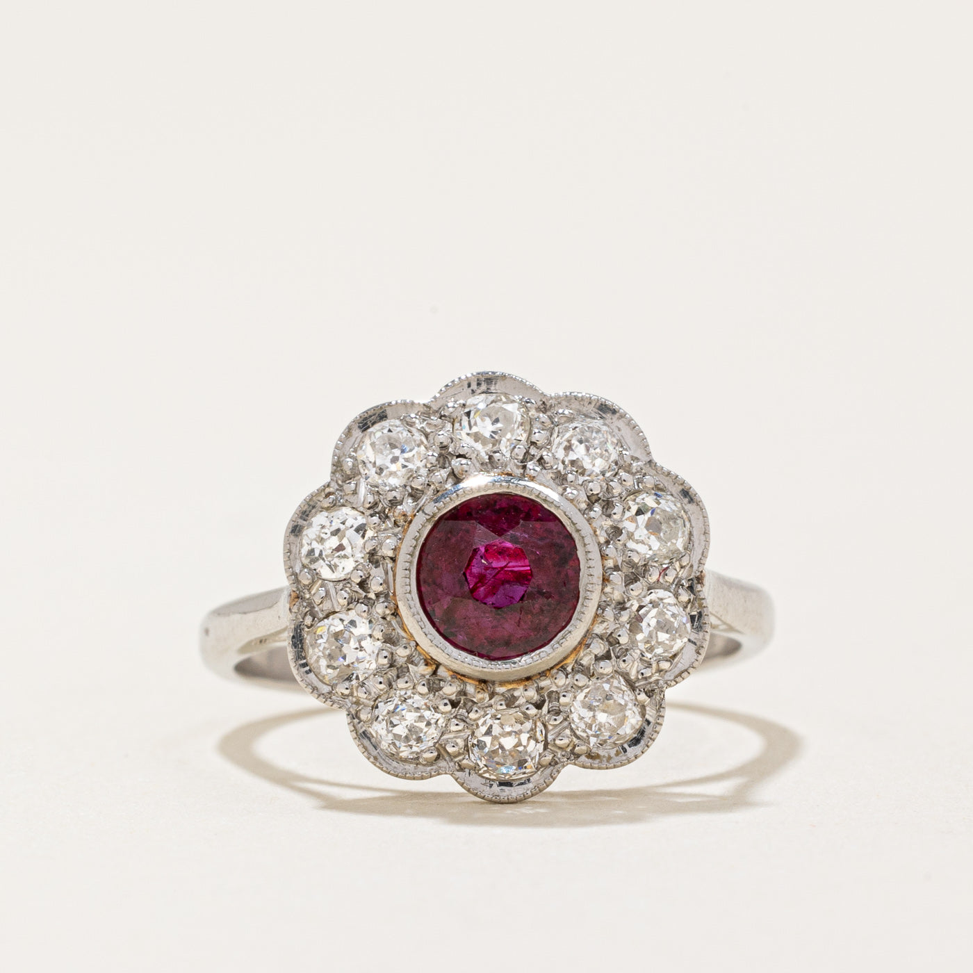 Antique Ruby & Diamond Ring | 0.65ct, 0.60ctw | SZ 5.75 |