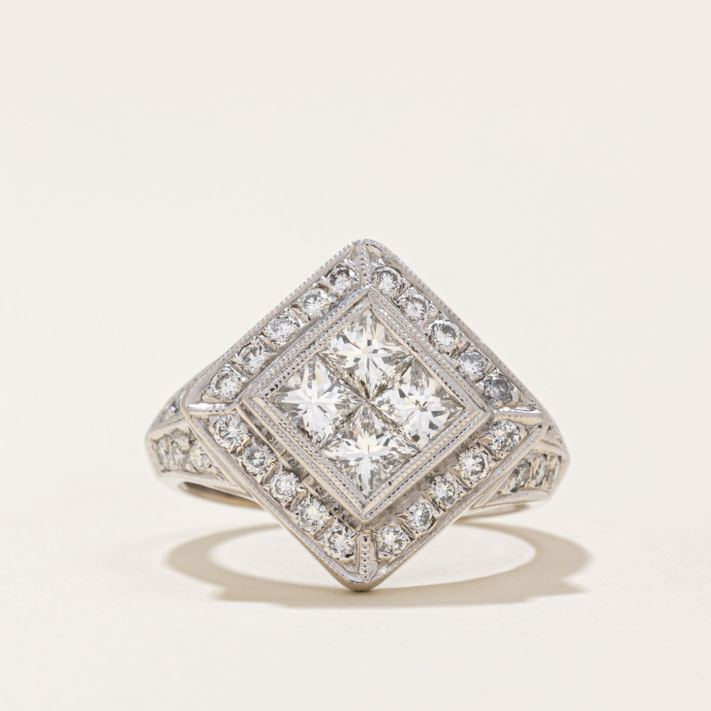 Diamond Cocktail Ring | 1.50ctw | SZ 5.25 |