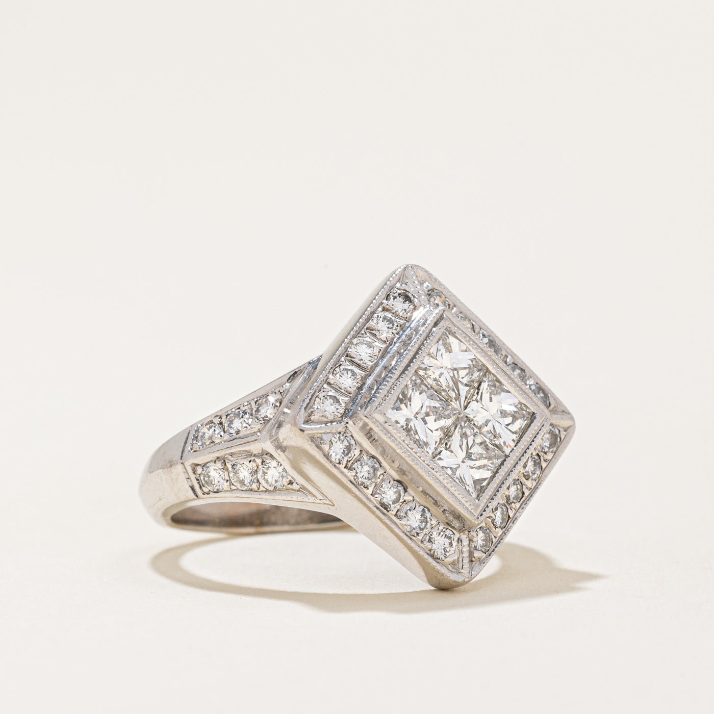 Diamond Cocktail Ring | 1.50ctw | SZ 5.25 |
