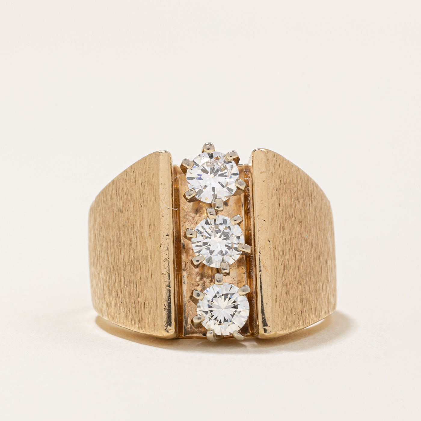 Diamond Column Ring | 1.00ctw | SZ 8.25 |
