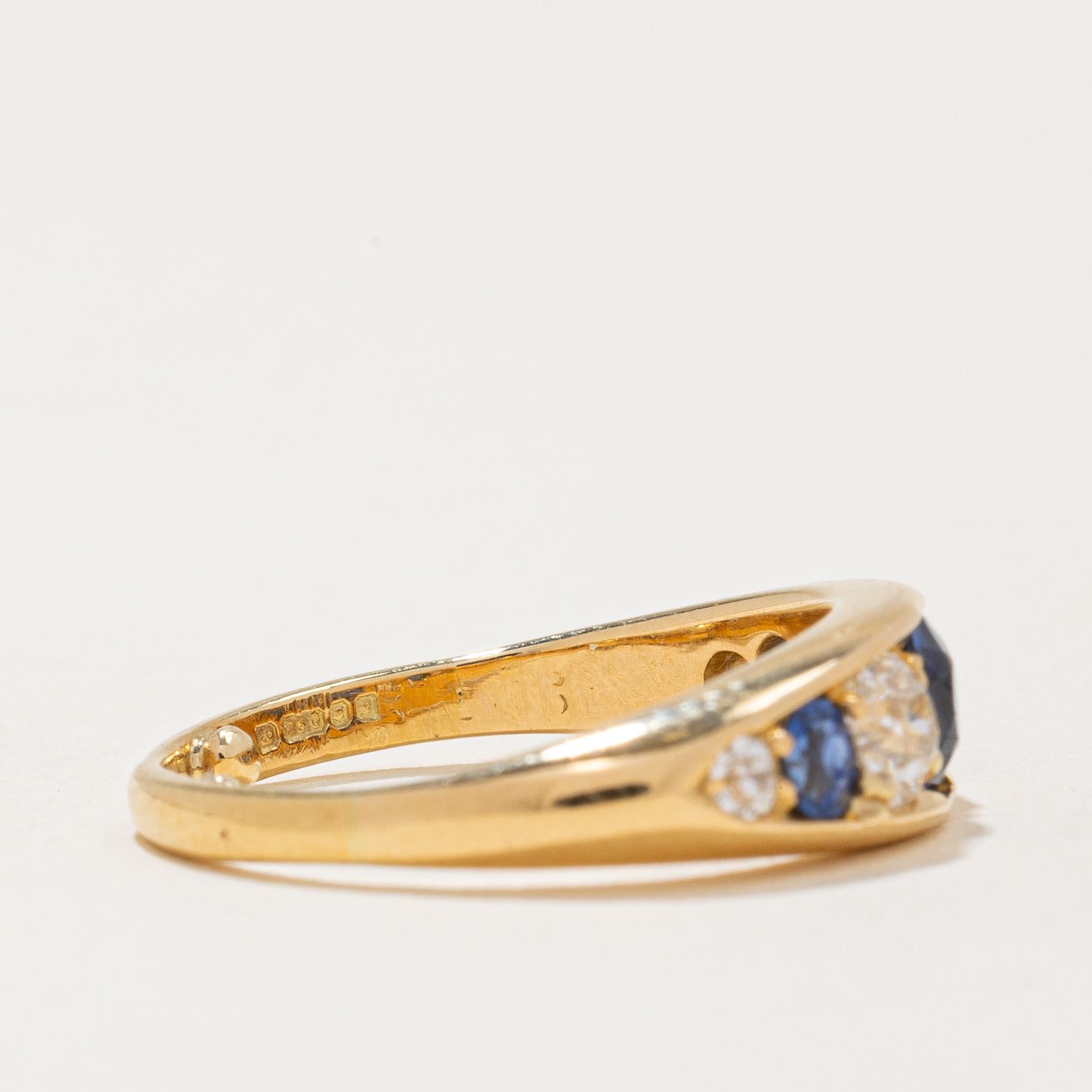 1981 London Sapphire & Diamond Ring | 0.80ctw, 0.65ctw | SZ 6.25 |