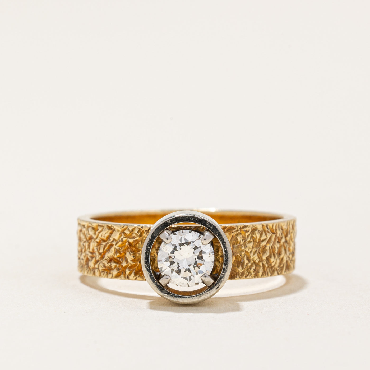 Diamond Textured Ring | 0.40ct | SZ 6.25 |
