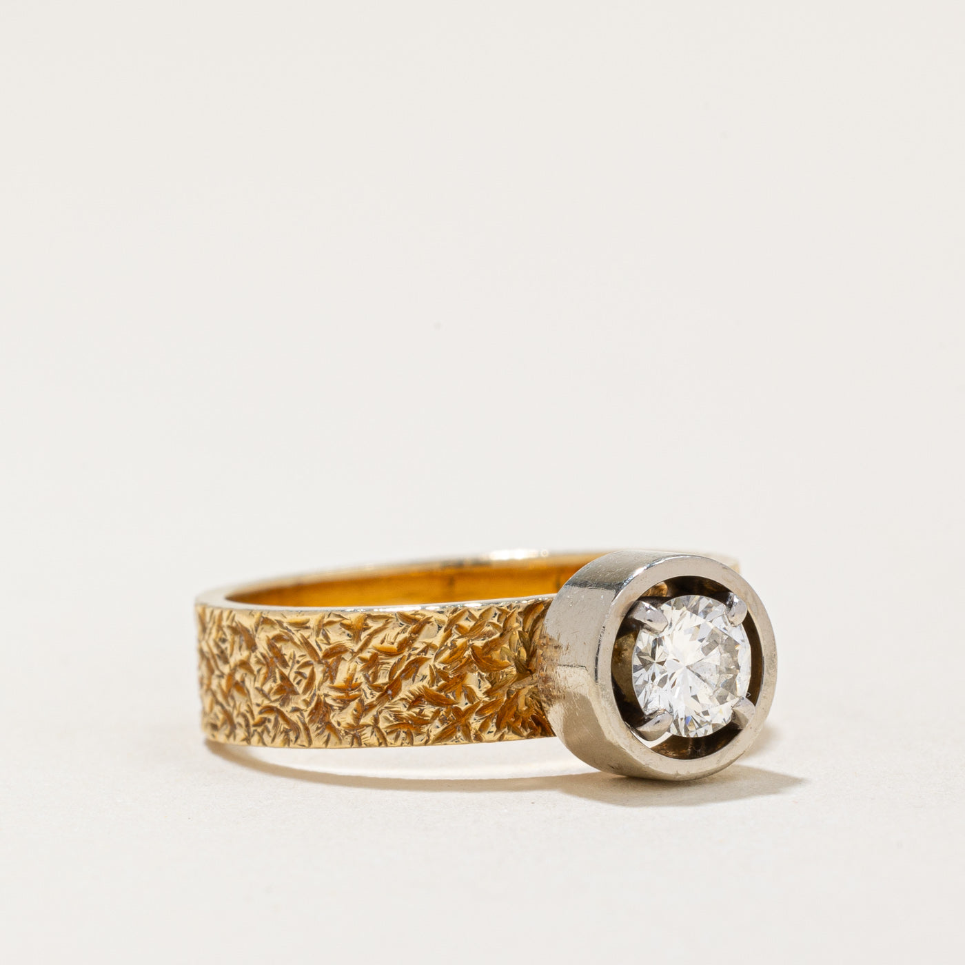 Diamond Textured Ring | 0.40ct | SZ 6.25 |