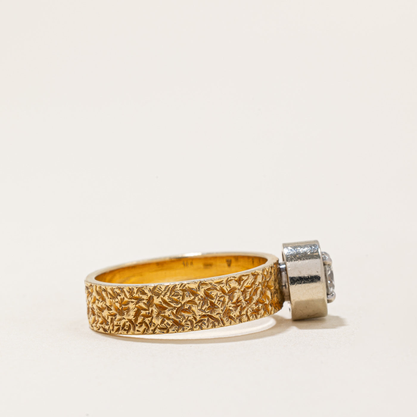 Diamond Textured Ring | 0.40ct | SZ 6.25 |