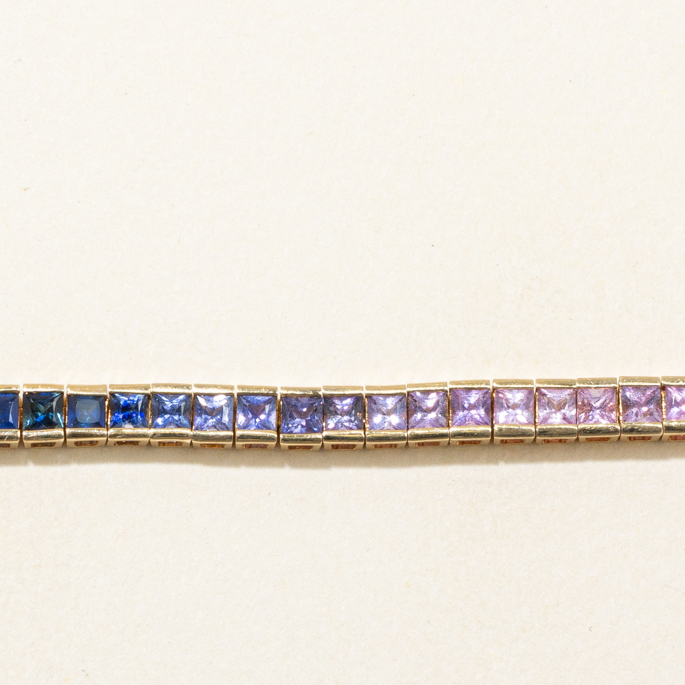 Bracelet de tennis en saphir arc-en-ciel | 6,65 ct | 7,5" |