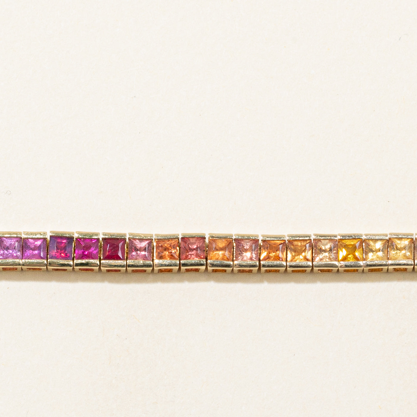 Bracelet de tennis en saphir arc-en-ciel | 6,65 ct | 7,5" |