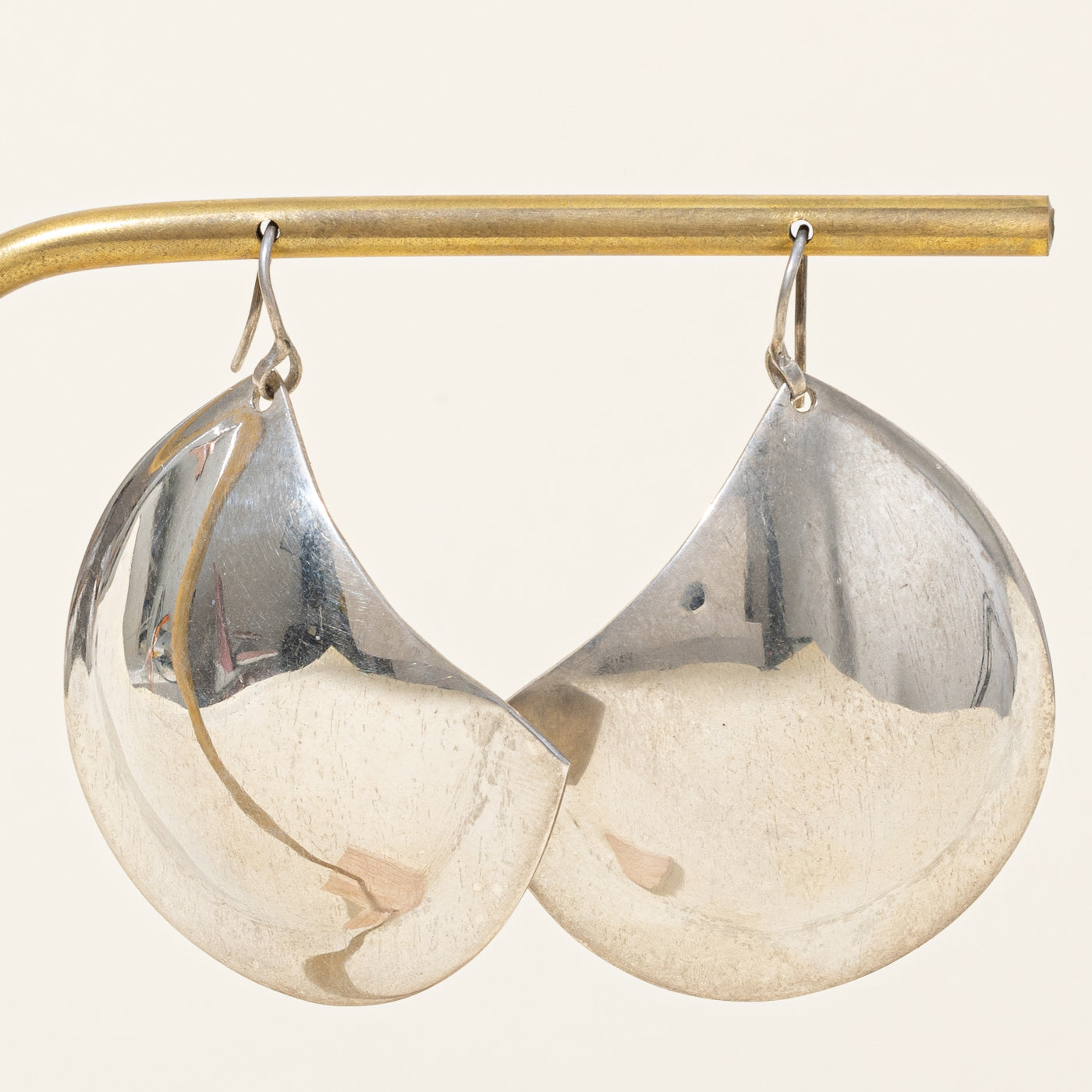 Sterling Silver Shield Earrings
