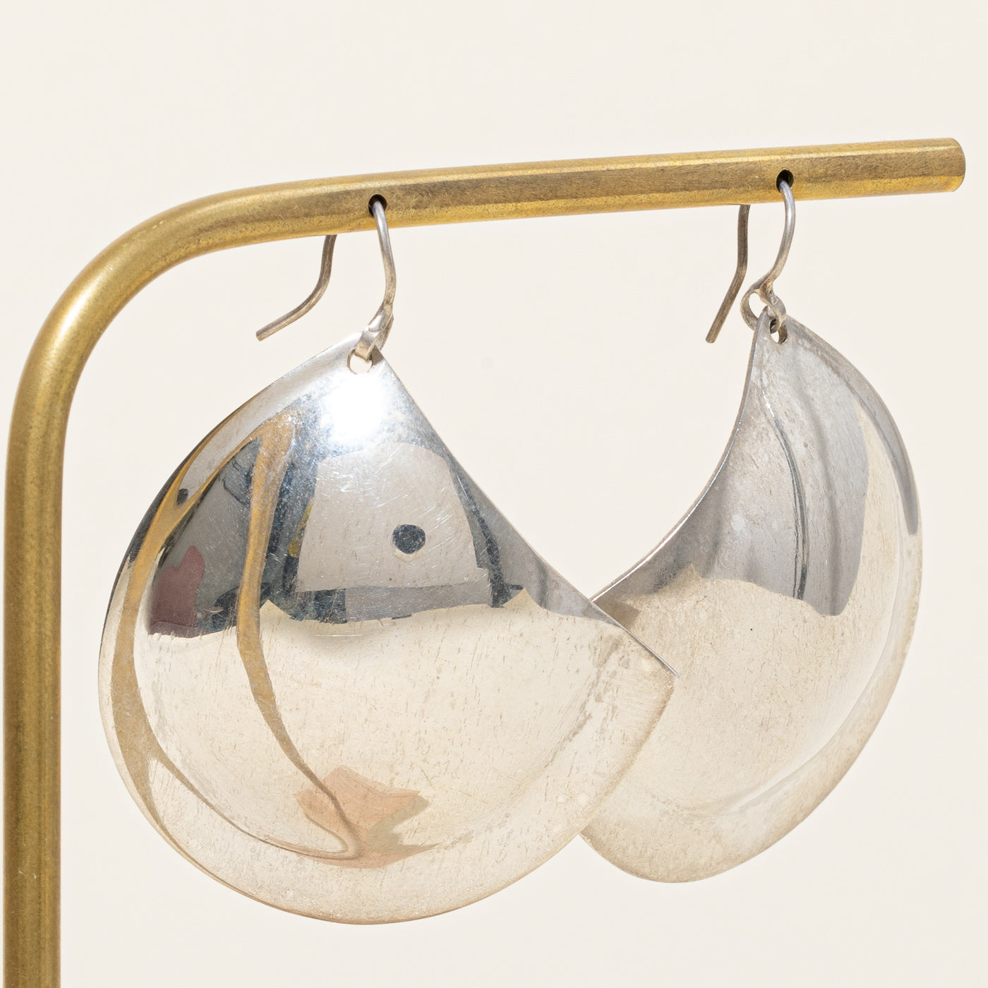 Boucles d'oreilles bouclier en argent sterling