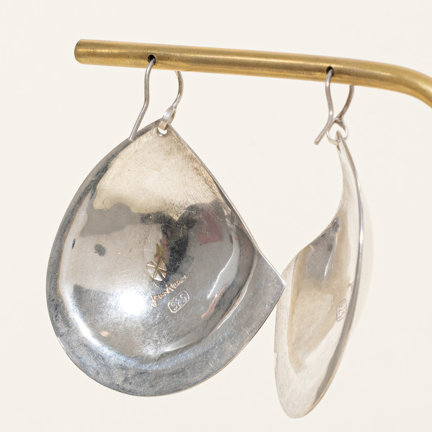 Sterling Silver Shield Earrings