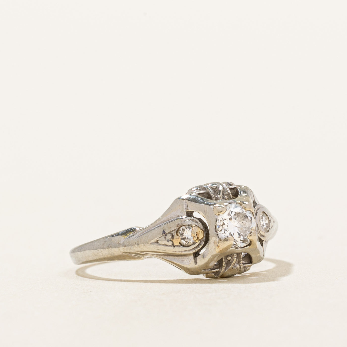 Transitional Brilliant Cut Diamond Ring | 0.22ctw | SZ 4.5 |