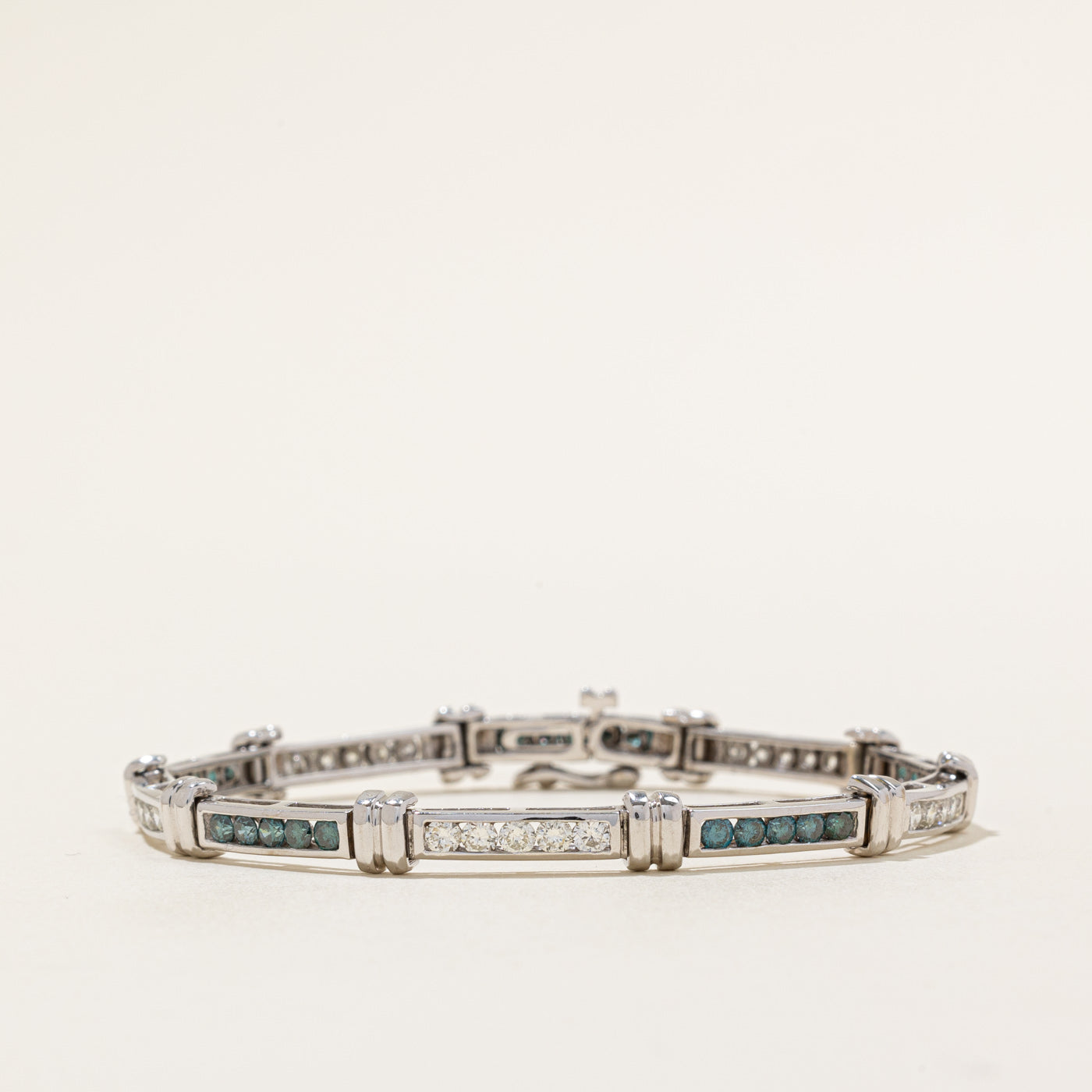 Blue & White Diamond Bracelet | 3.00ctw | 7" |